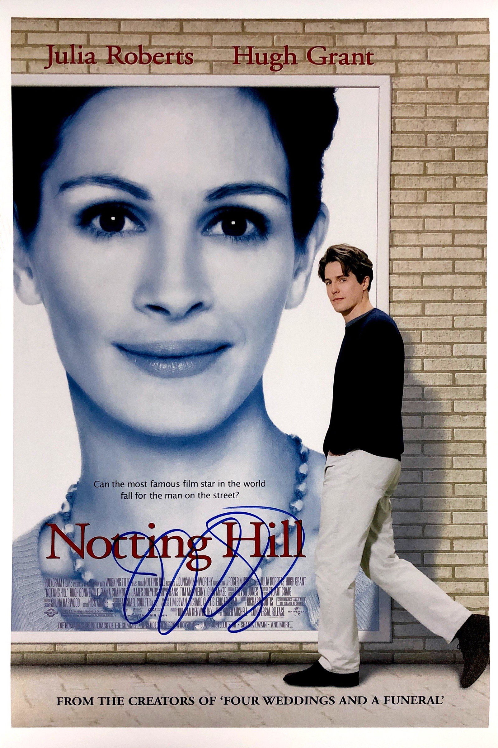 Julia Roberts Autograph Signed Notting Hill Poster: Category: Autograph CollectiblesSize: Width 16 inches x Height 11 inchesAutograph Includes: Julia RobertsItem is in great condition with no damage, unframedIf image of documentation is attached in the