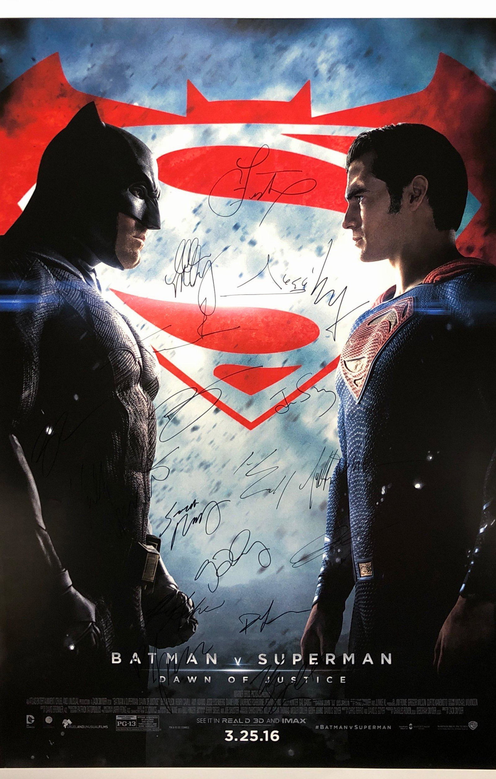 Batman VS Superman Poster Ben Affleck Henry Cavill: Category: Autograph Photo CollectiblesItem is in great condition with no damage, unframed If image of documentation is not attached in the listing, the lot is sold without documents. Please review our
