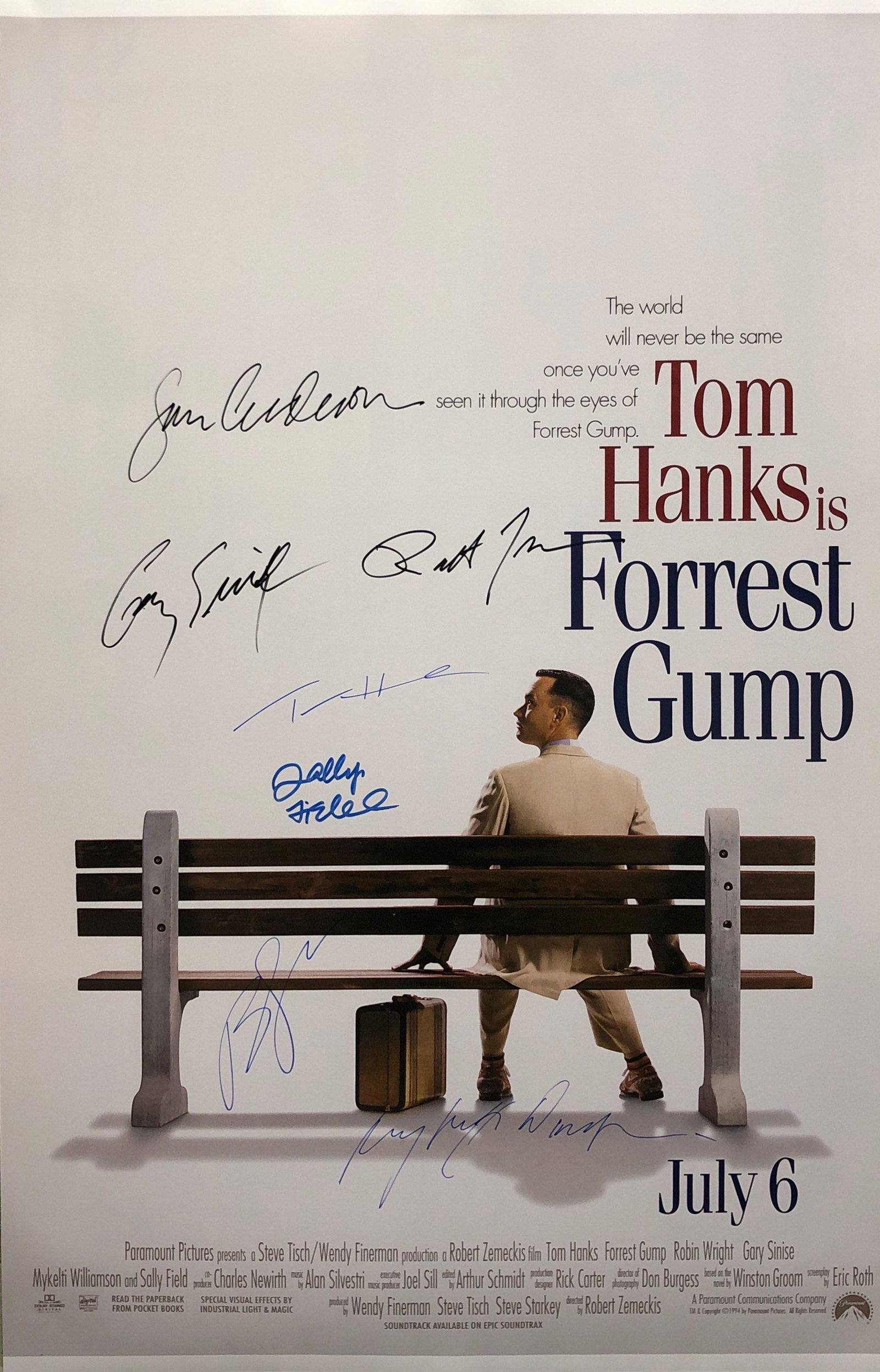 Forrest Gump Poster Tom Hanks Autographed Signed: Category: Autograph Photo CollectiblesItem is in great condition with no damage, unframed If image of documentation is not attached in the listing, the lot is sold without documents. Please review our