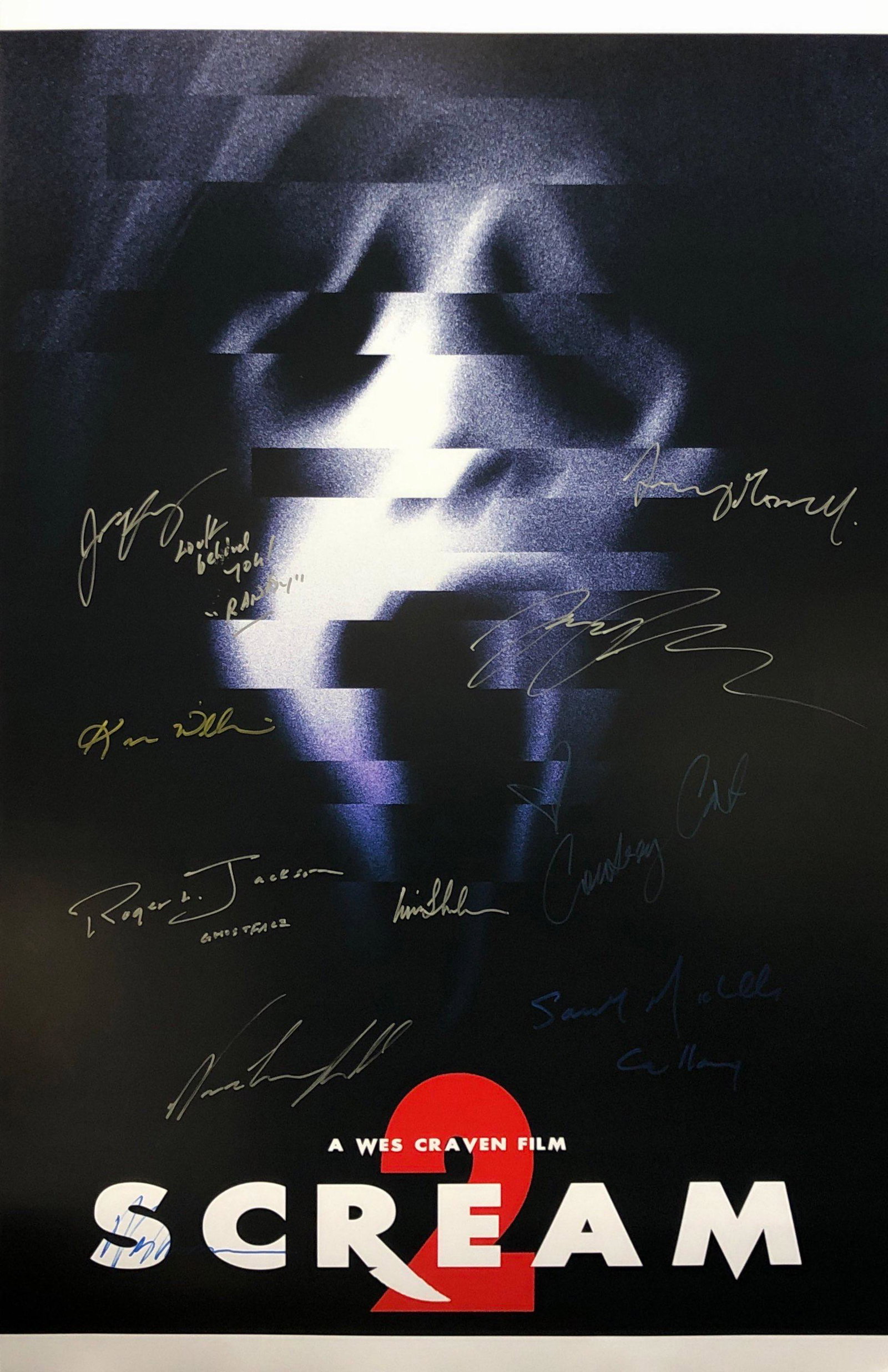 Scream 2 Poster Neve Campbell Courteney Cox Wes Craven: Category: Autograph Photo CollectiblesItem is in great condition with no damage, unframed If image of documentation is not attached in the listing, the lot is sold without documents. Please review our