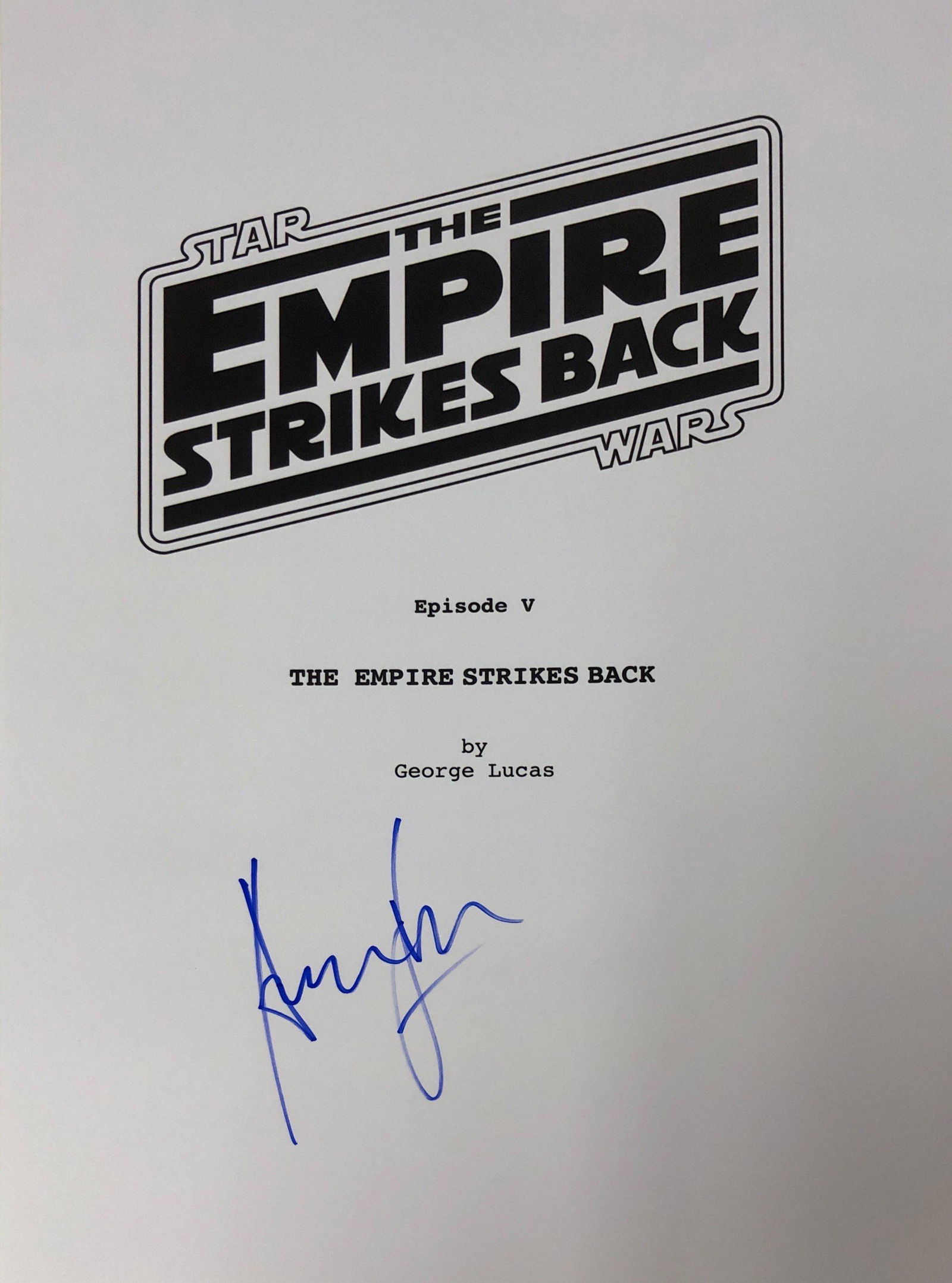 Star Wars Empire Strikes Back Signed Script Cover: Category: Autograph Photo CollectiblesItem is in great condition with no damage, unframed If image of documentation is not attached in the listing, the lot is sold without documents. Please review our
