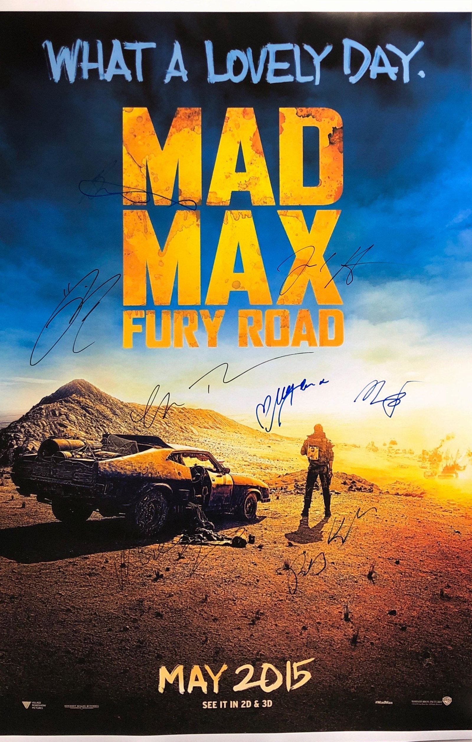 Signed Mad Max Tom Hardy Poster: Category: Autograph CollectiblesItem is in great condition with no damage, unframed If image of documentation is not attached in the listing, the lot is sold without documents. Please review our Terms