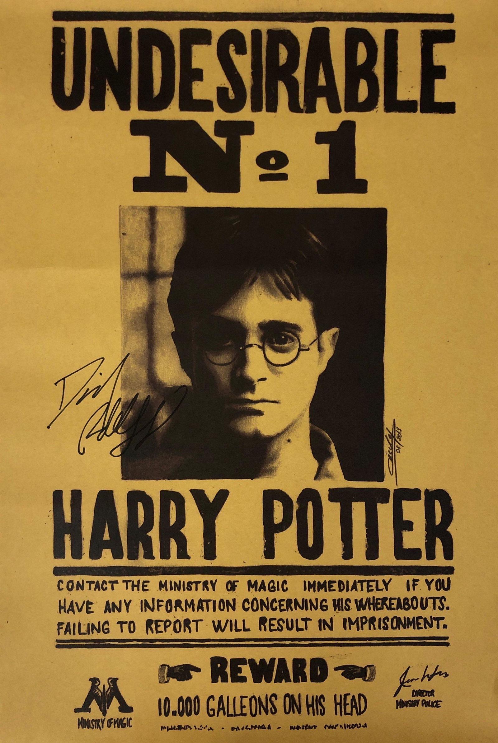 Signed Harry Potter Daniel Radcliffe Poster: Category: Autograph CollectiblesItem is in great condition with no damage, unframed If image of documentation is not attached in the listing, the lot is sold without documents. Please review our Terms