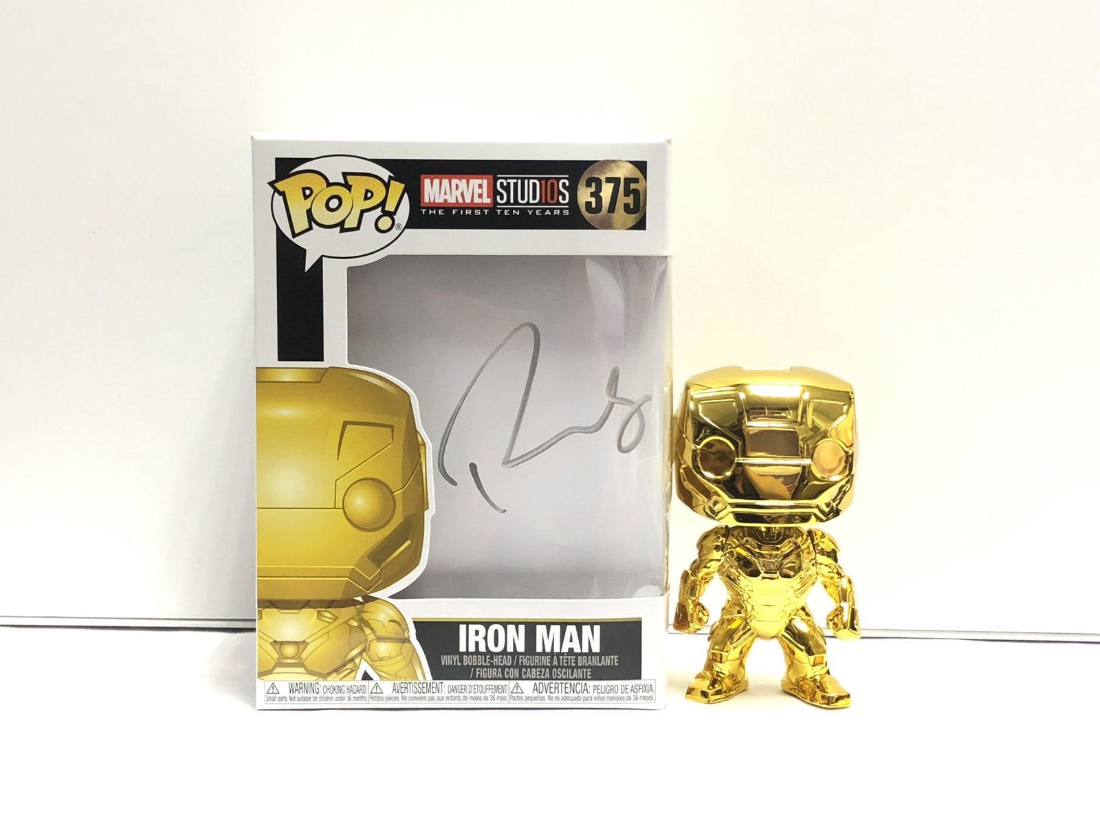 Avengers Iron Man Tony Stark Robert Downey Jr. Funko: Autographed by:Robert Downey Jr.Category: Autograph CollectiblesItem is in great condition with no damage, unframed If image of documentation is not attached in the listing, the lot is sold without do