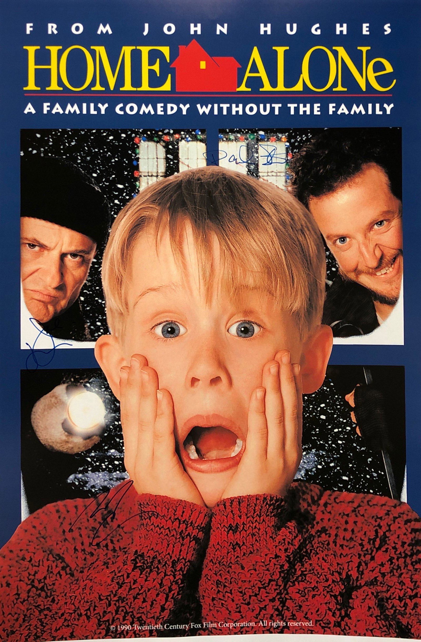 Signed Home Alone Poster Macaulay Culkin Joe Pesci: Autographed by:Macaulay Culkin, Joe Pesci, Daniel SternSize: 8" x 10"Authentication Code: P37335Item is in great condition with no damage, unframed If image of documentation is not attached in the lis