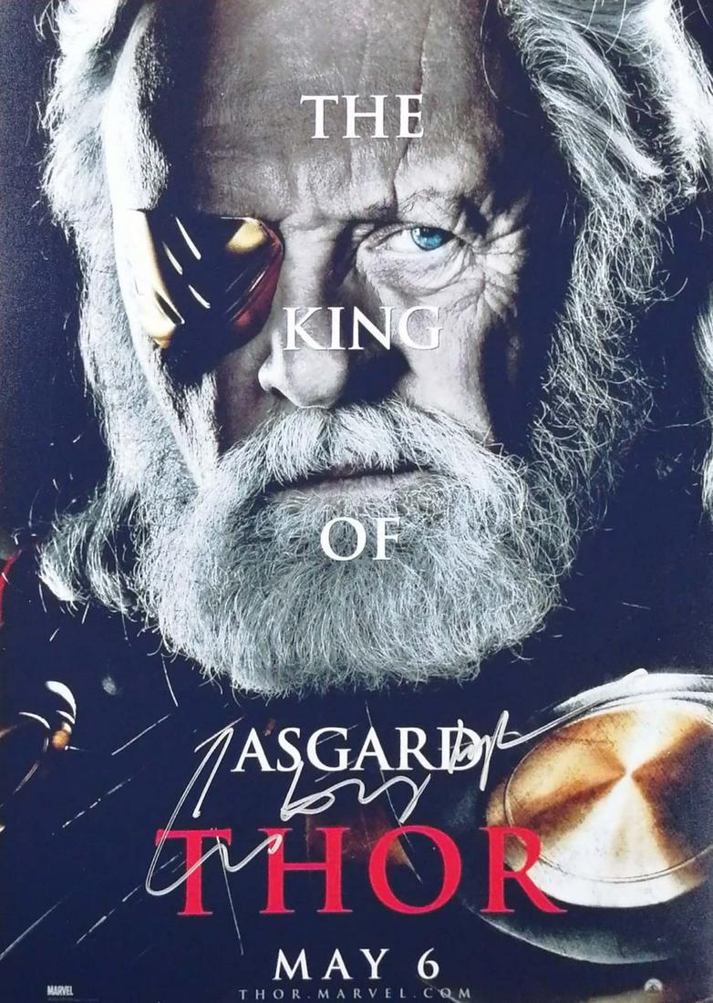 Thor Anthony Hopkins Signed Photo: Autographed by:Anthony HopkinsSize: 8" x 10"Authentication Code: PC25140Item is in great condition with no damage, unframed If image of documentation is not attached in the listing, the lot is sold wi