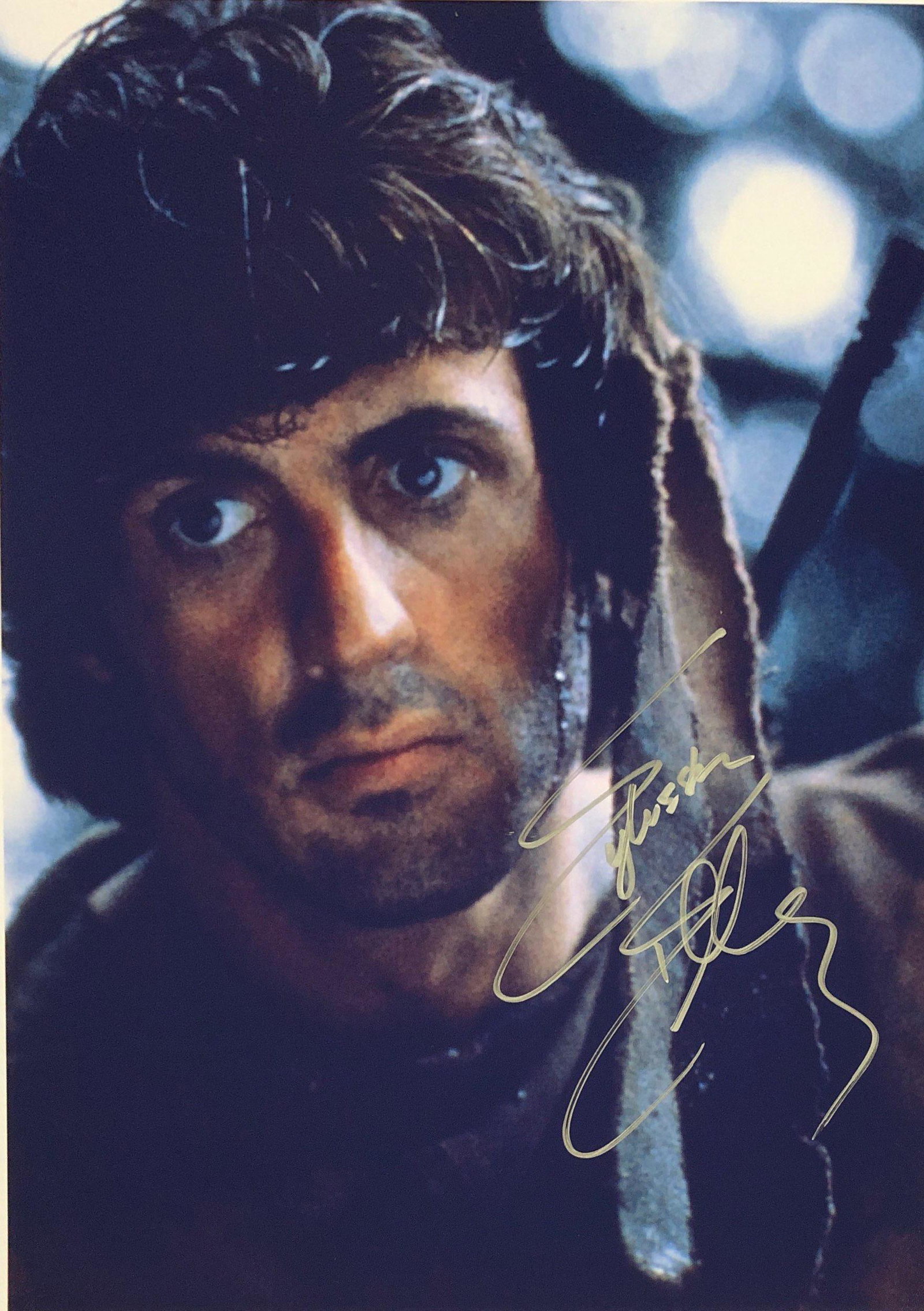 Rambo Sylvester Stallone Signed Photo: Autographed by:Sylvester StalloneSize: 8" x 10"Authentication Code: PC38270Item is in great condition with no damage, unframed If image of documentation is not attached in the listing, the lot is sold