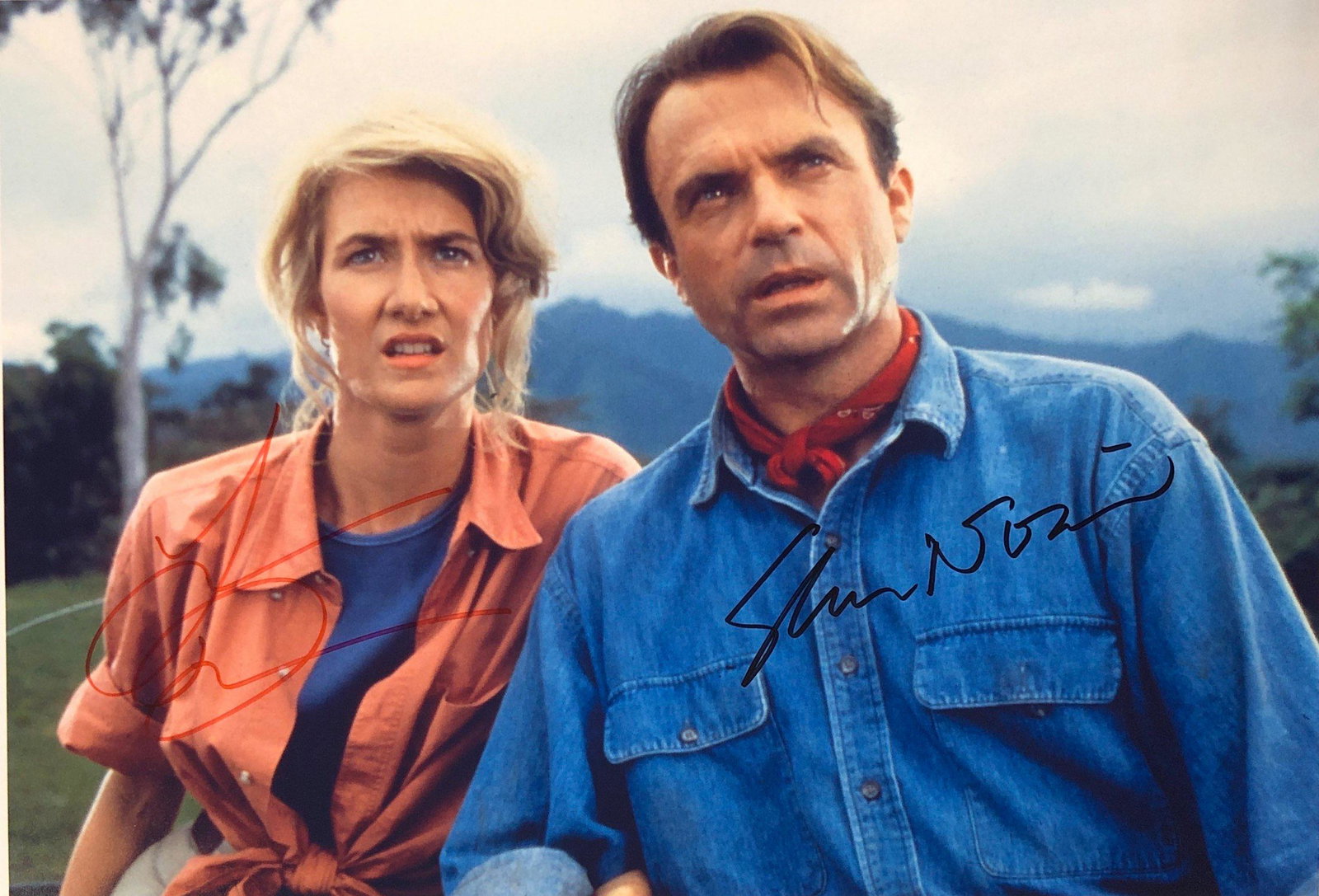 Jurassic Park Sam Neill Signed Photo: Autographed by:Sam Neill, Laura DernSize: 8" x 10"Authentication Code: PC25182Item is in great condition with no damage, unframed If image of documentation is not attached in the listing, the lot is s