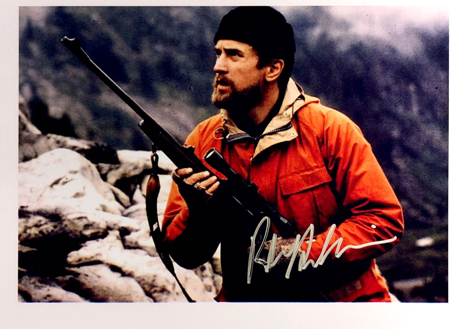 Robert De Niro Autograph Signed Deer Hunter Photo: Category: Autograph Photo CollectiblesSize: Width 8 inches x Height 10 inchesAutograph Includes: Robert De NiroItem is in great condition with no damage, unframedIf image of documentation is not attac