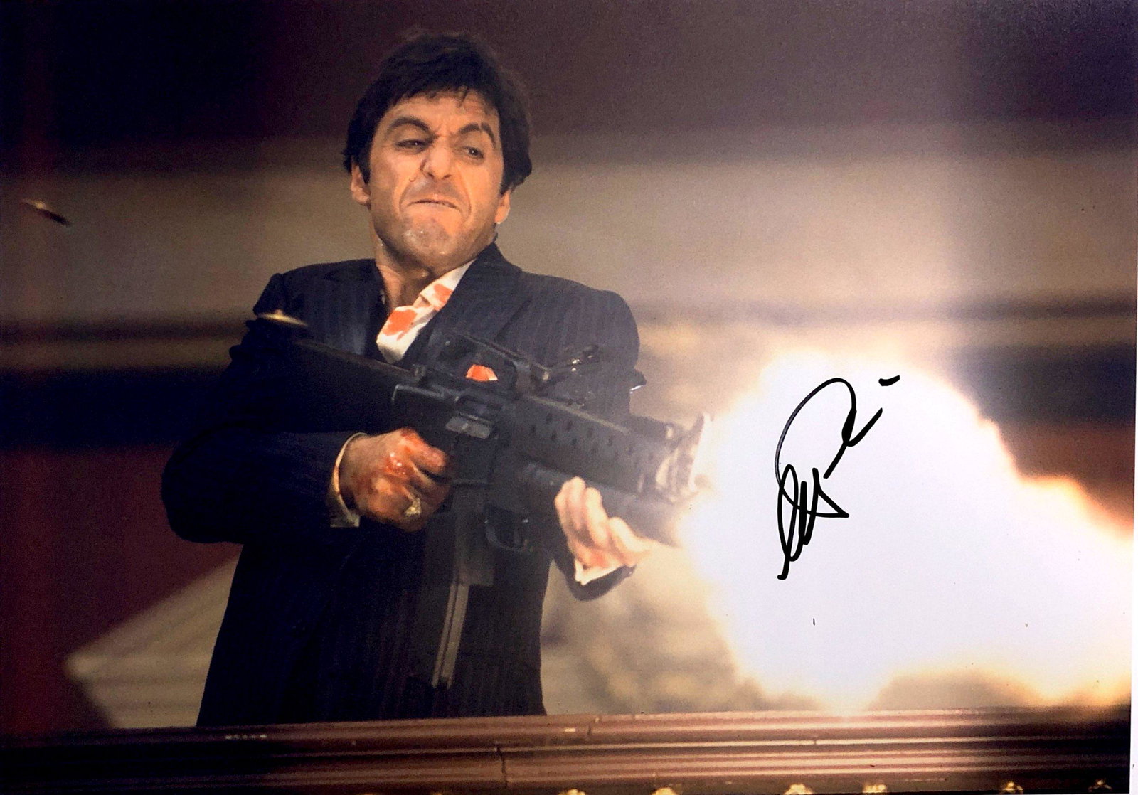 Al Pacino Autograph Signed Scarface Photo: Category: Autograph Photo CollectiblesSize: Width 8 inches x Height 10 inchesAutograph Includes: Al PacinoItem is in great condition with no damage, unframedIf image of documentation is not attached i