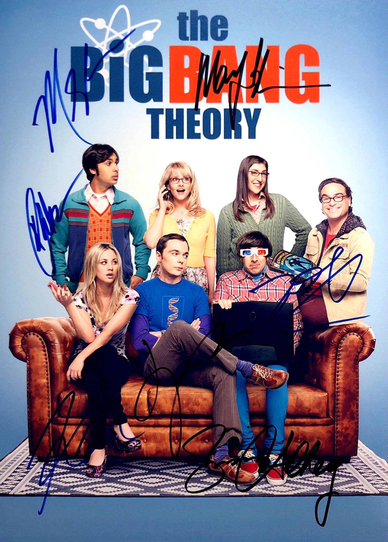 Kaley Cuoco Jim Parsons Autograph Signed Big Bang: Category: Autograph Photo CollectiblesSize: Width 8 inches x Height 10 inchesAutograph Includes: Mayim Bialik, Kaley Cuoco, Johnny Galecki, Simon Helberg, Jim Parsons, Melissa Rauch, Kunal NayyarItem 