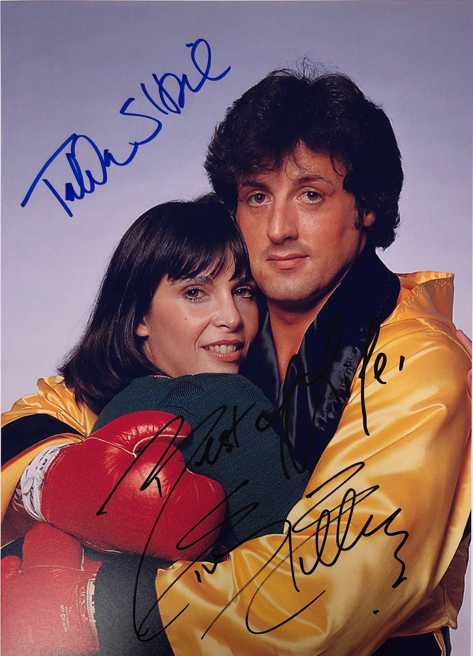 Sylvester Stallone Talia Shire Autograph Signed Rocky: Category: Autograph Photo CollectiblesSize: Width 8 inches x Height 10 inchesAutograph Includes: Sylvester Stallone, Talia ShireItem is in great condition with no damage, unframedIf image of documenta
