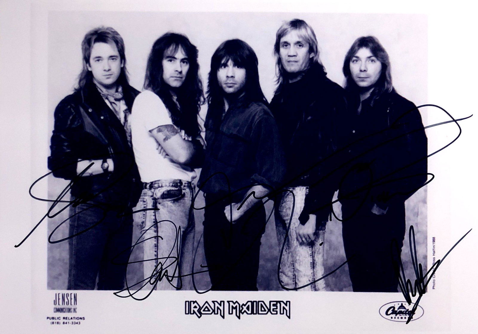 Steve Harris Dave Murray Autograph Signed Iron Maiden: Category: Autograph Photo CollectiblesSize: Width 8 inches x Height 10 inchesAutograph Includes: Bruce Dickinson, Steve Harris, Nicko McBrain, Dave Murray, Adrian SmithItem is in great condition with