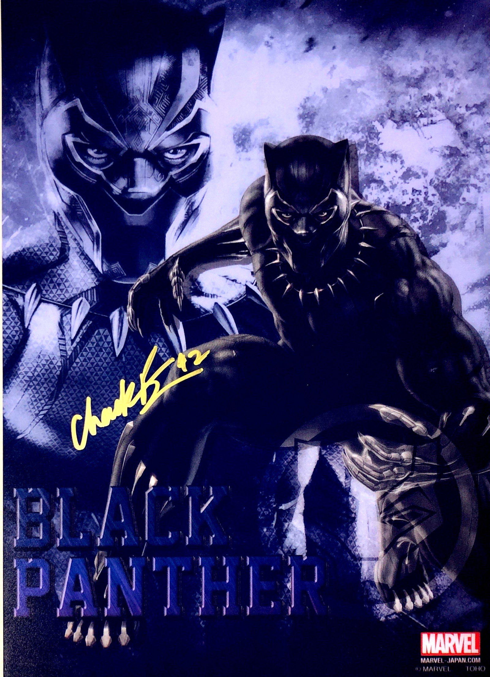Chadwick Boseman Autograph Signed Black Panther Photo: Category: Autograph Photo CollectiblesSize: Width 8 inches x Height 10 inchesAutograph Includes: Chadwick BosemanItem is in great condition with no damage, unframedIf image of documentation is not att