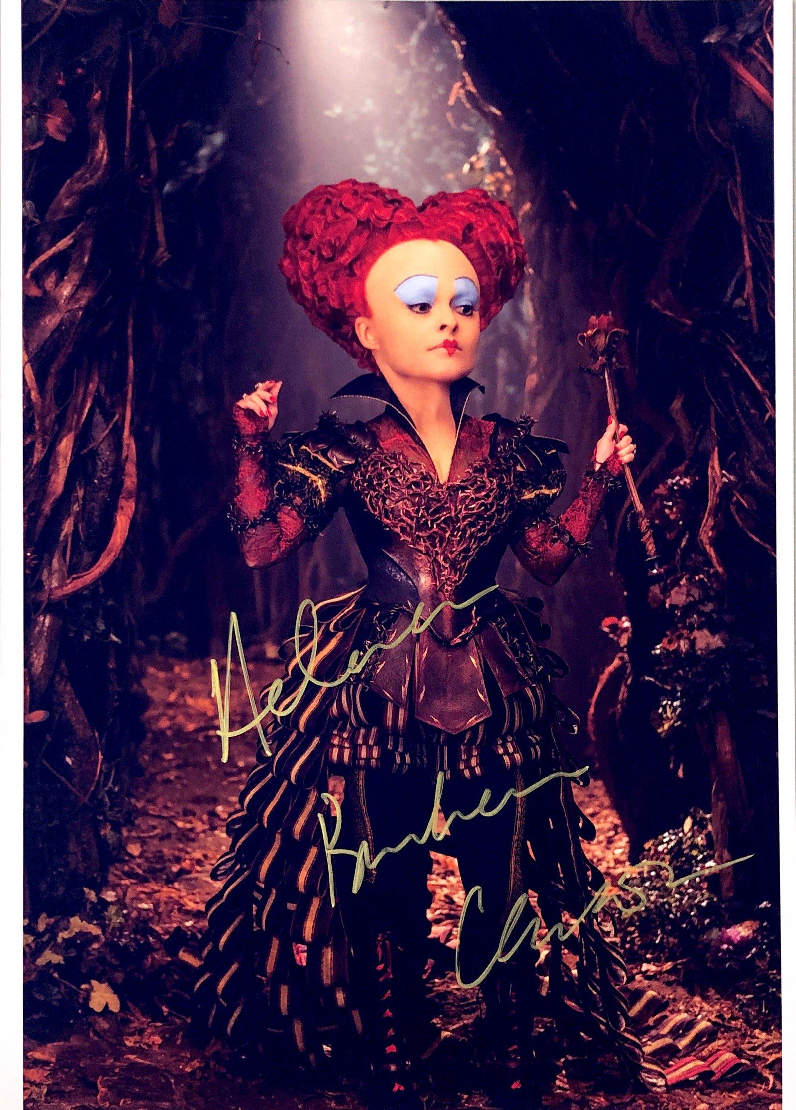 Helena Bonham Carter Autograph Signed Alice in: Category: Autograph Photo CollectiblesSize: Width 8 inches x Height 10 inchesAutograph Includes: Helena Bonham CarterItem is in great condition with no damage, unframedIf image of documentation is not