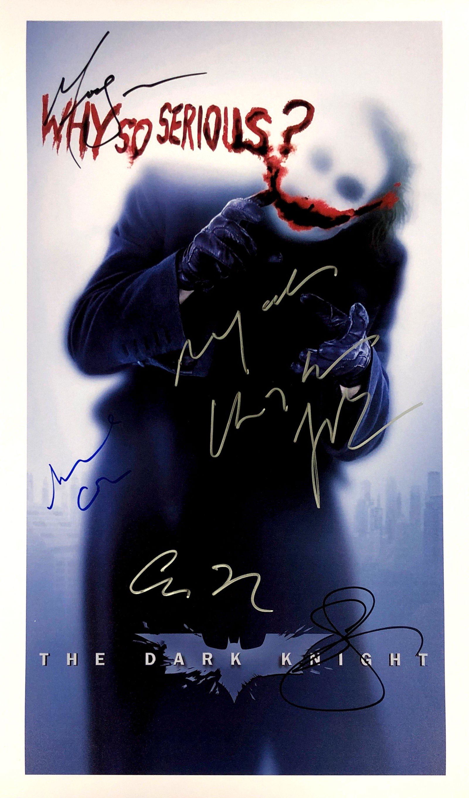 Christopher Nolan Autograph Signed Batman Dark Knight: Category: Autograph CollectiblesSize: Width 16 inches x Height 11 inchesAutograph Includes: Christopher Nolan, Christian Bale, Michael Caine, Gary Oldman, Morgan FreemanItem is in great condition with