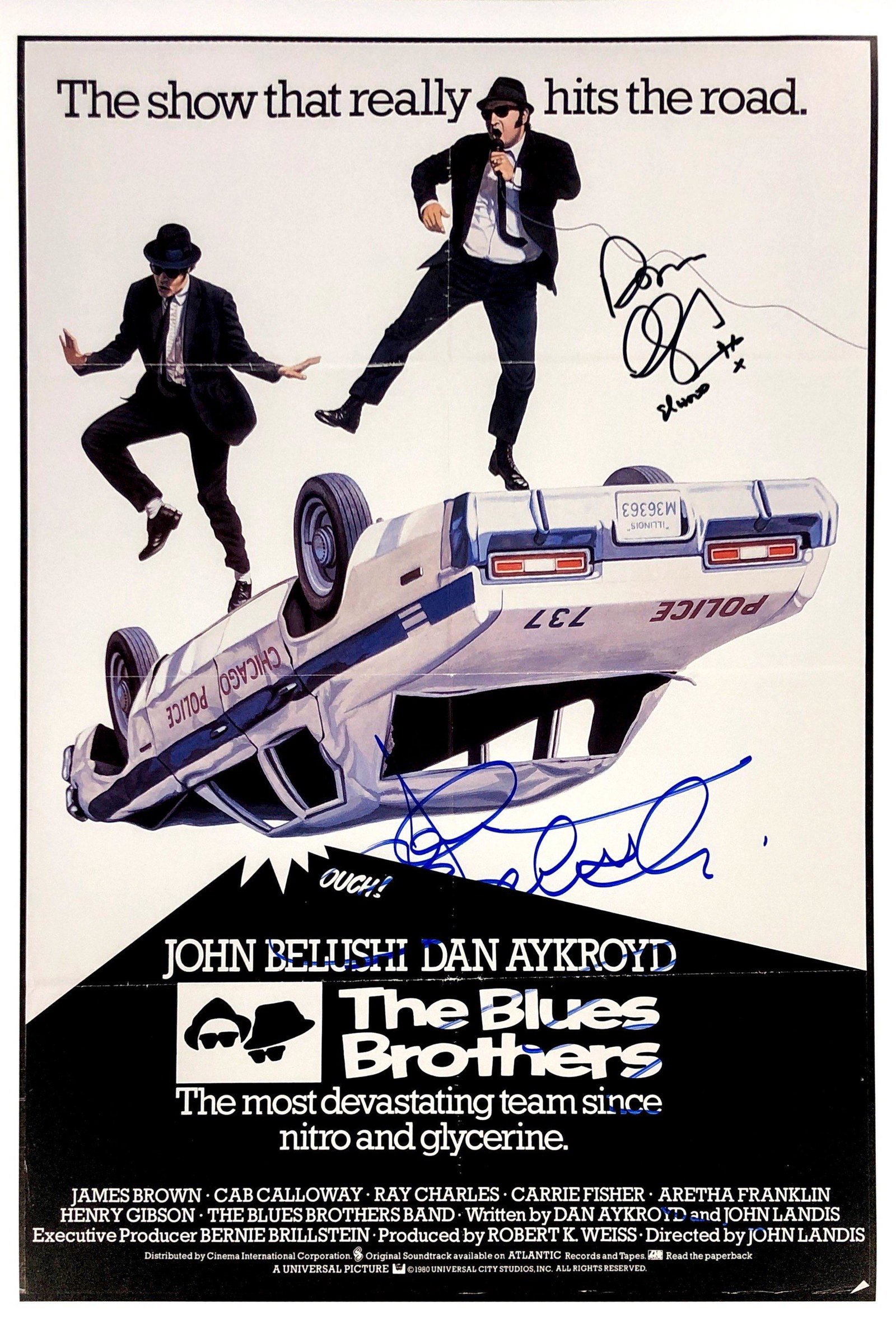 Dan Aykroyd Autograph Signed Blue Borthers Poster: Category: Autograph CollectiblesSize: Width 16 inches x Height 11 inchesAutograph Includes: Dan Aykroyd, John BelushiItem is in great condition with no damage, unframedIf image of documentation is att