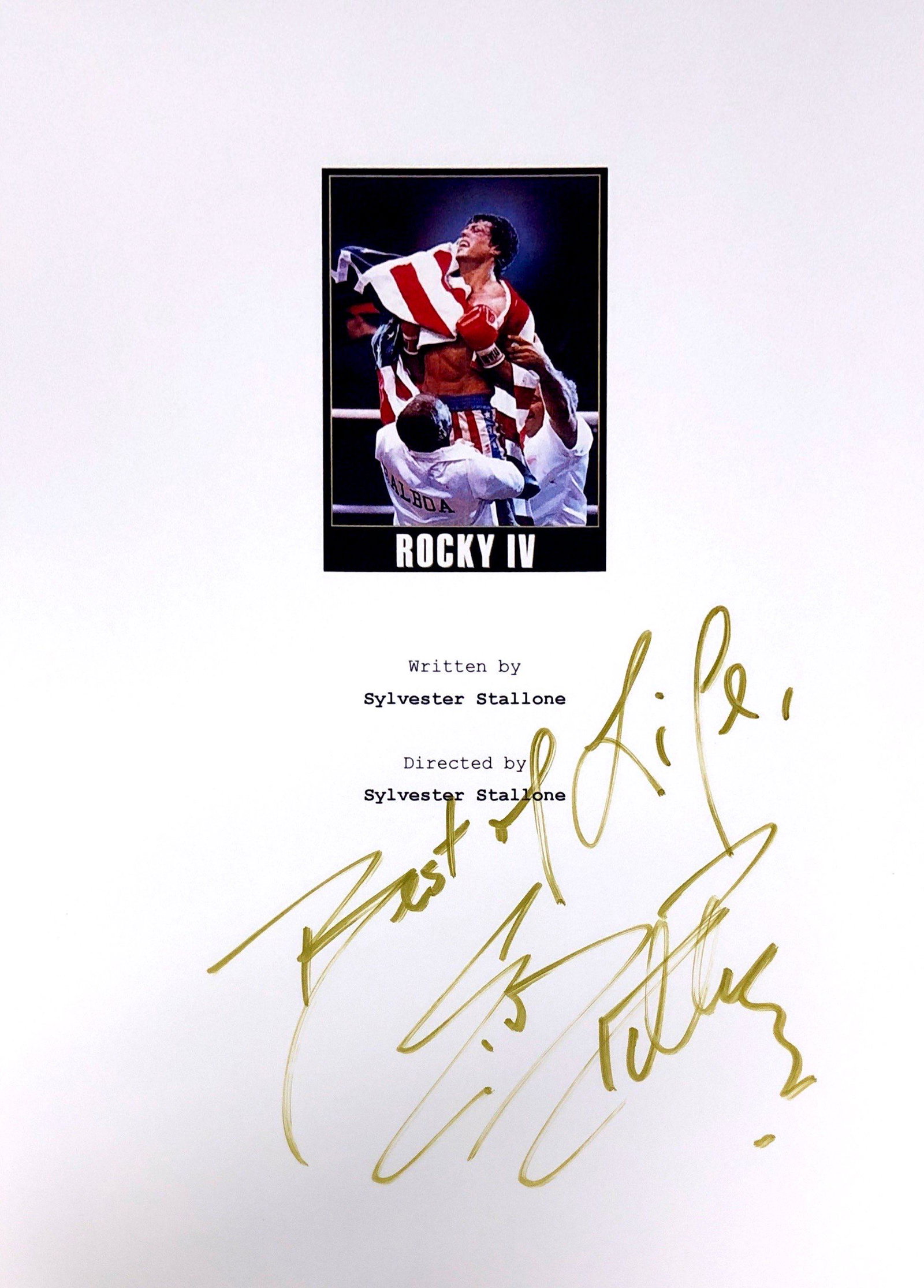 Sylvester Stallone Autograph Signed Rocky Script Cover: Category: Autograph CollectiblesSize: Width 8 inches x Height 10 inchesAutograph Includes: Sylvester StalloneItem is in great condition with no damage, unframedIf image of documentation is attached in