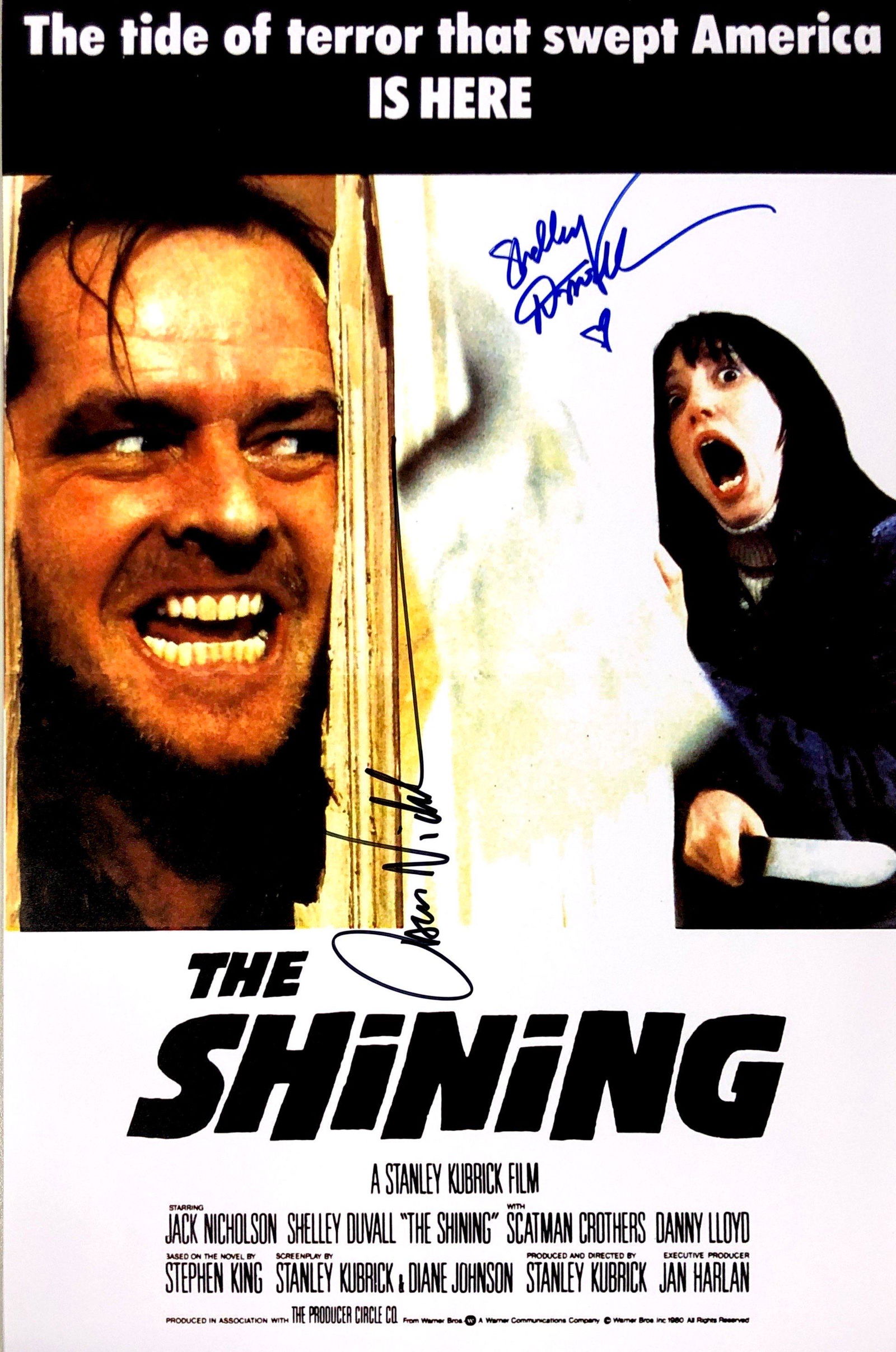 Jack Nicholson Shelly Duvall Autograph Signed Shining: Category: Autograph CollectiblesSize: Width 16 inches x Height 11 inchesAutograph Includes: Jack Nicholson, Shelly DuvallItem is in great condition with no damage, unframedIf image of documentation is