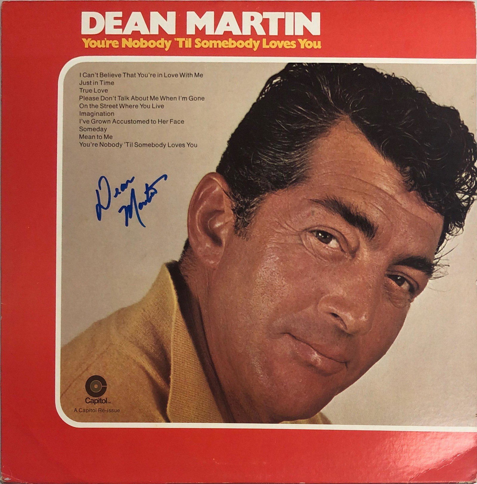 Dean Martin Autograph Signed Til Somebody Loves You: Category: Autograph CollectiblesAutograph Includes: Dean Martin Item is in great condition with no damage, unframedIf image of documentation is attached in the listing, the lot is sold with documents.