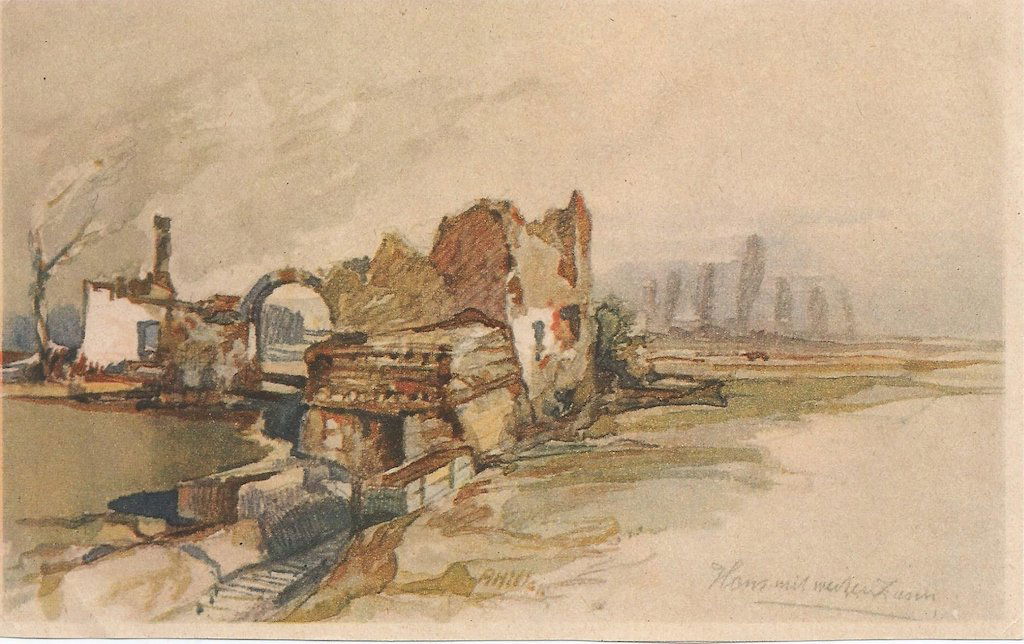 ADOLF HITLER ORIGINAL ARTWORK PAINTING WATERCOLORS 1941: THIS IS A WAR TIME REPRODUCTION MADE IN 1941.*** NOT A MODERN REPRODUCTION ***IT'S PART OF A PORTEFOLIO THAT CONTAINED 7 PAINTINGS. (THIS IS ONE OF THEM).THESE Paintings ARE from Adolf Hitler made DUR