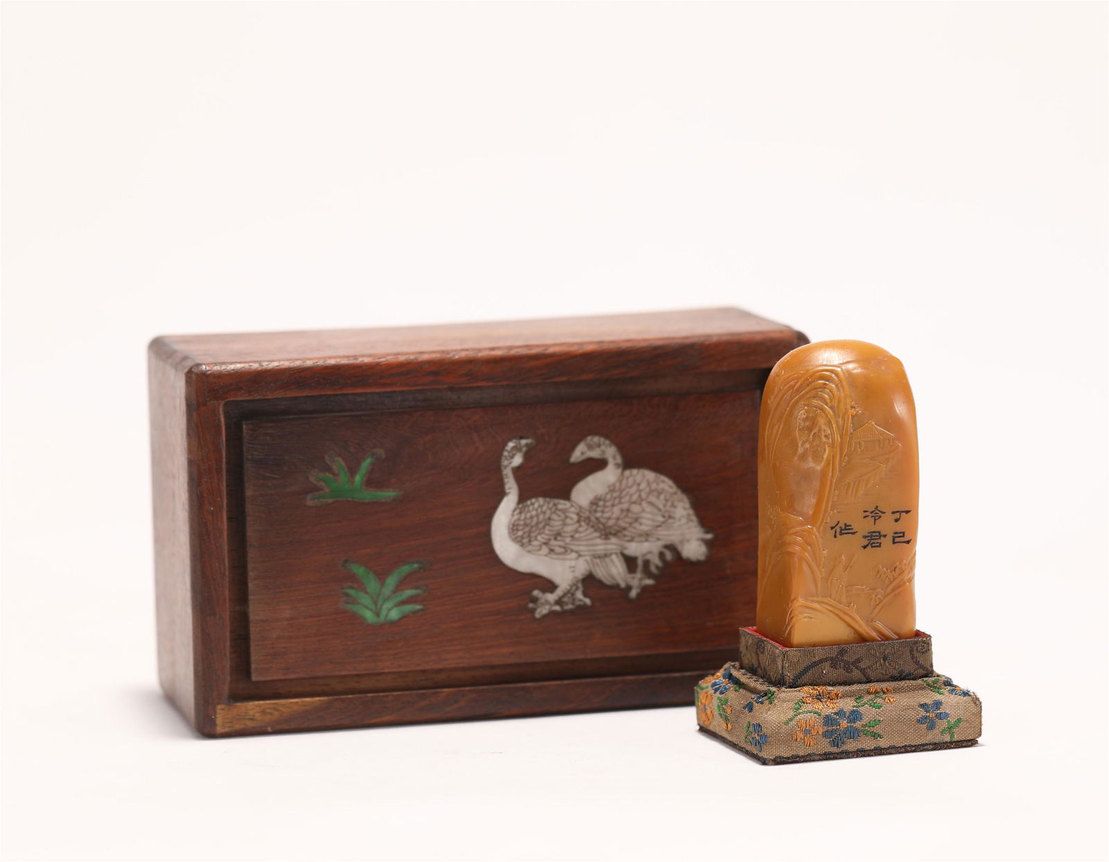 A CHINESE SOAPSTONE SEAL (1 of 8)