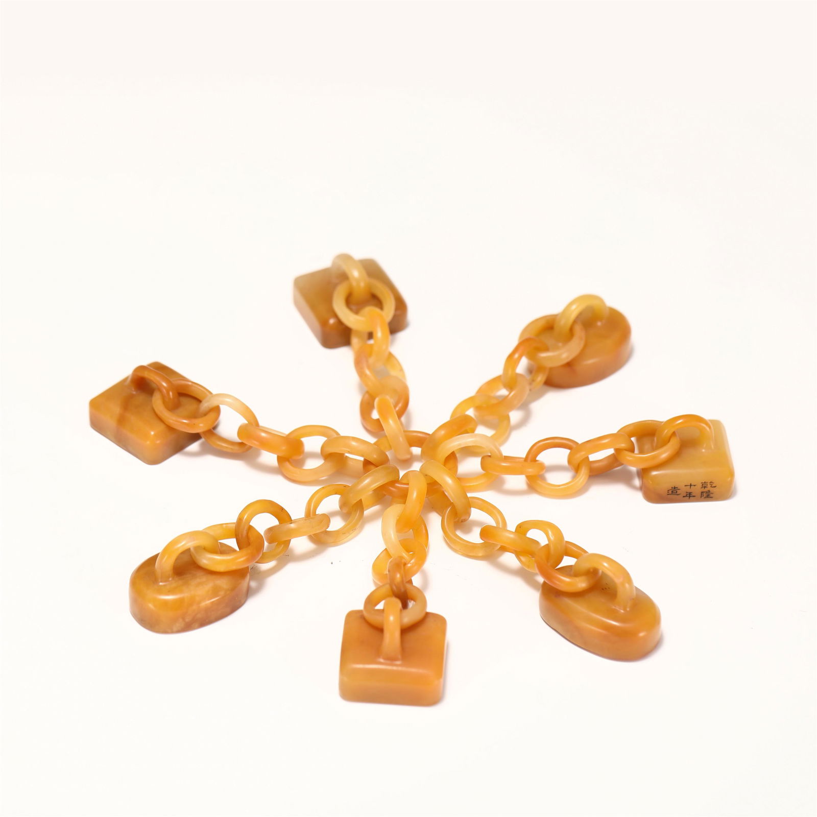 A SET OF CHINESE SOAPSTONE SEALS (1 of 9)