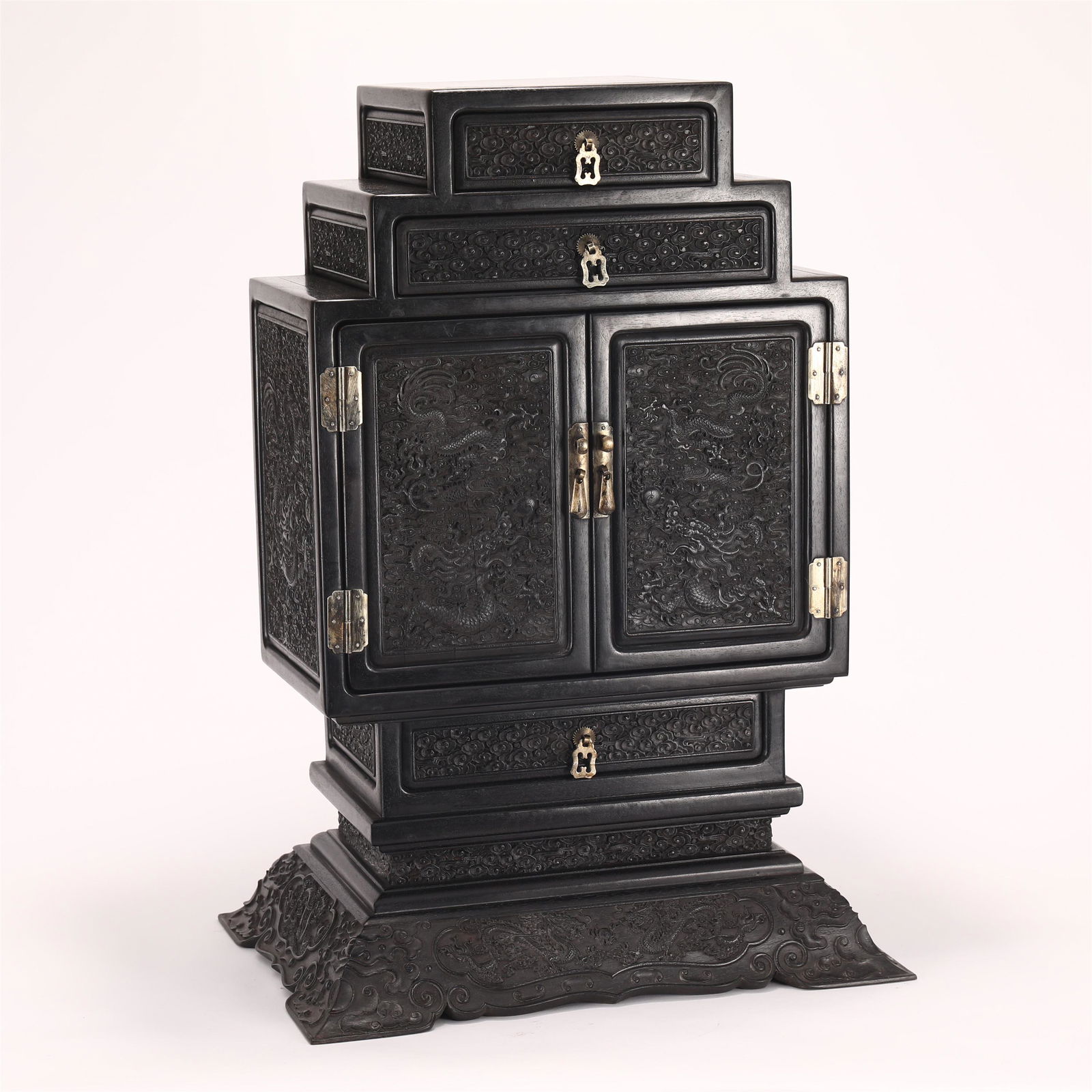 A CHINESE ZITAN TREASURE BOX (1 of 13)