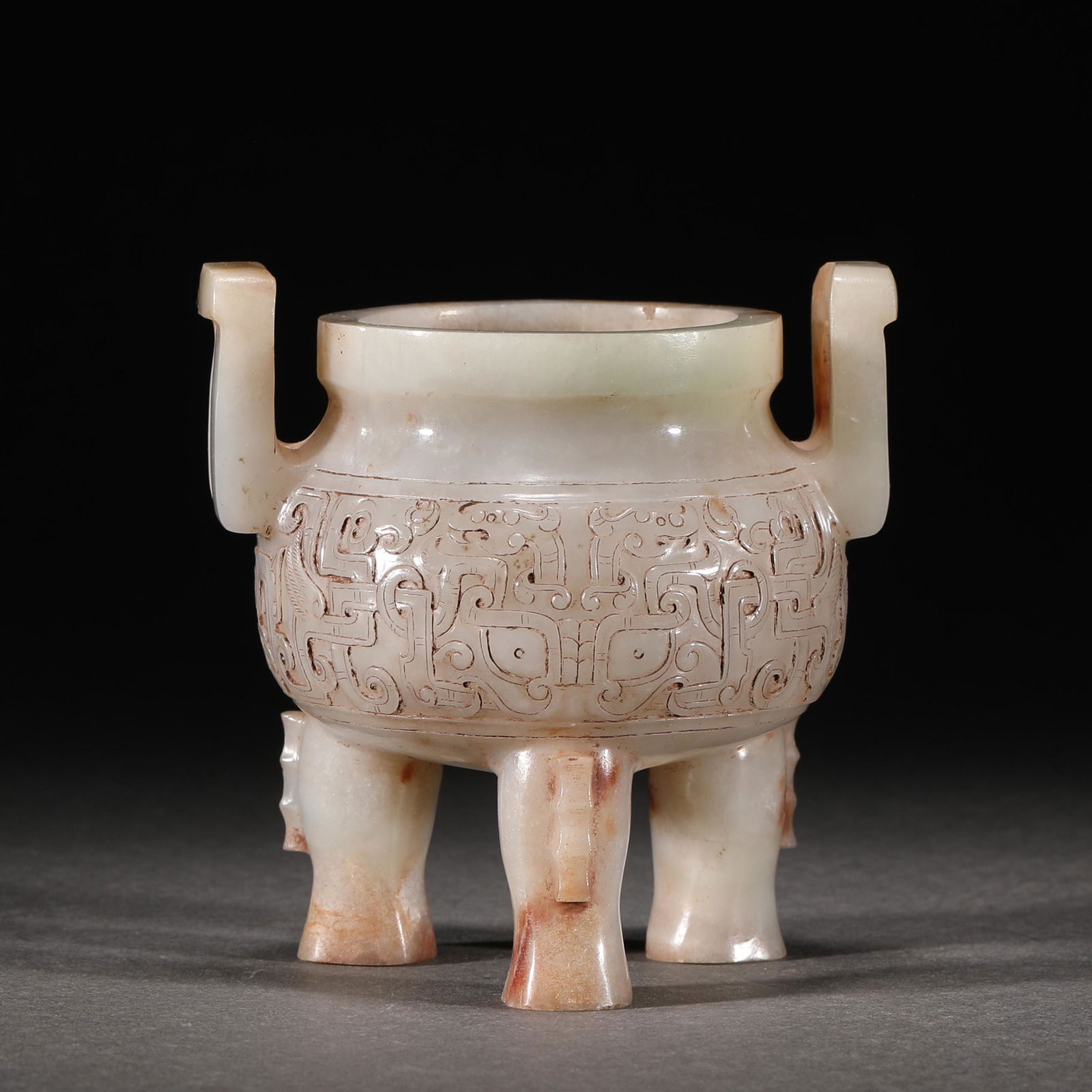 A CHINESE JADE TRIPOD CENSER (1 of 10)