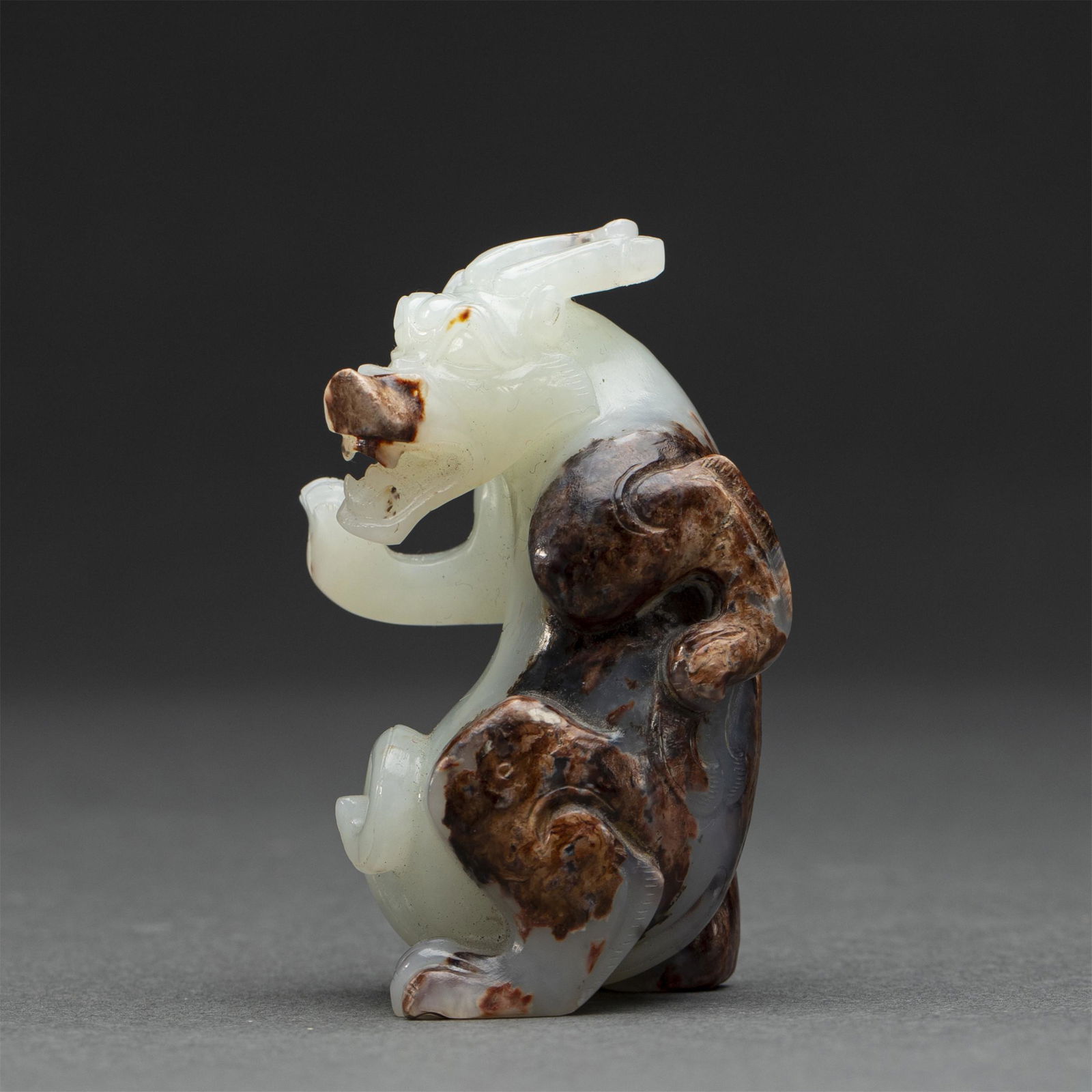 A CHINESE JADE DRAGON ORNAMENTS (1 of 8)