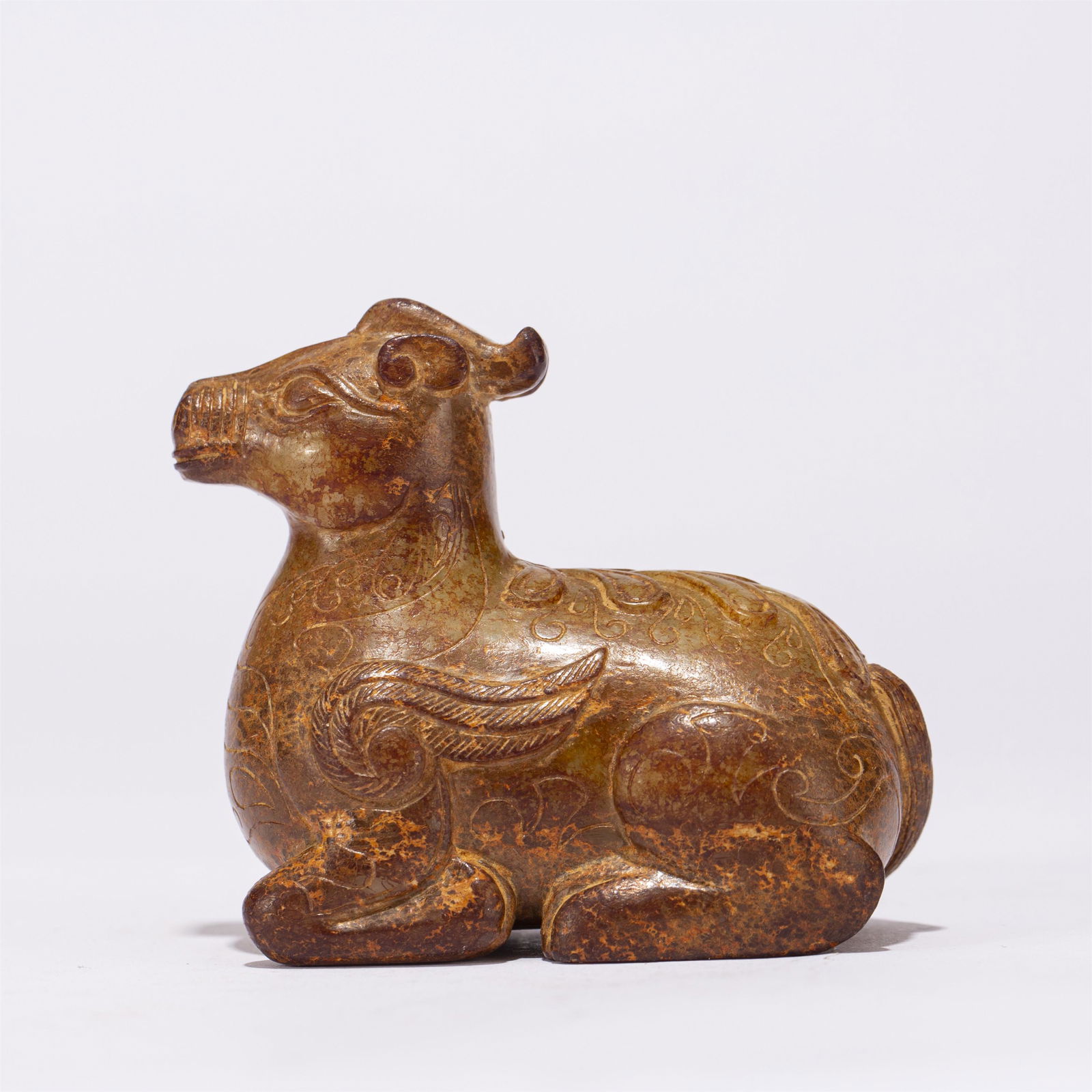 A CHINESE JADE BEAST CATTLE (1 of 10)