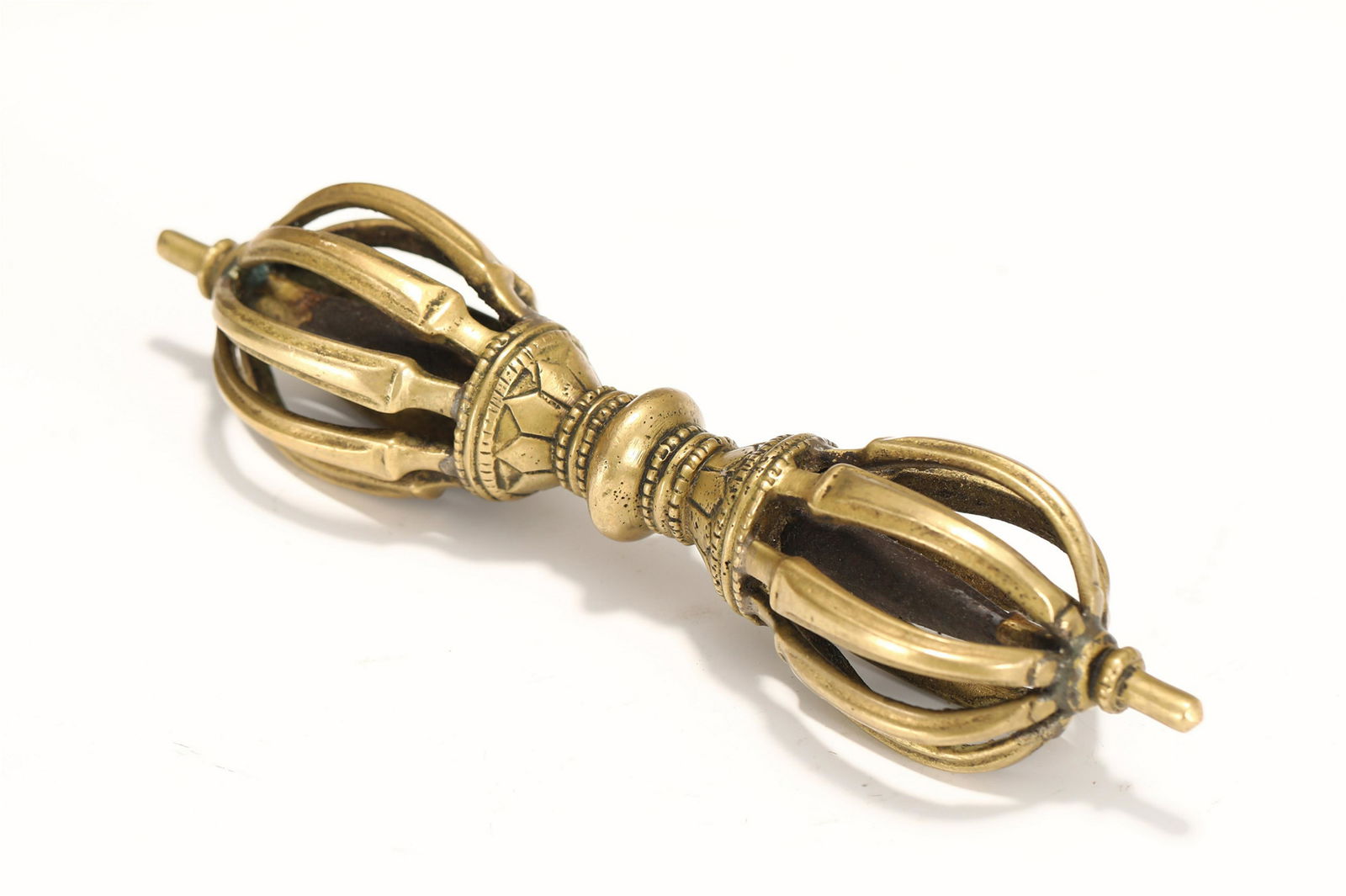 A CHINESE GILT BRONZE VARAJ PESTLE (1 of 7)