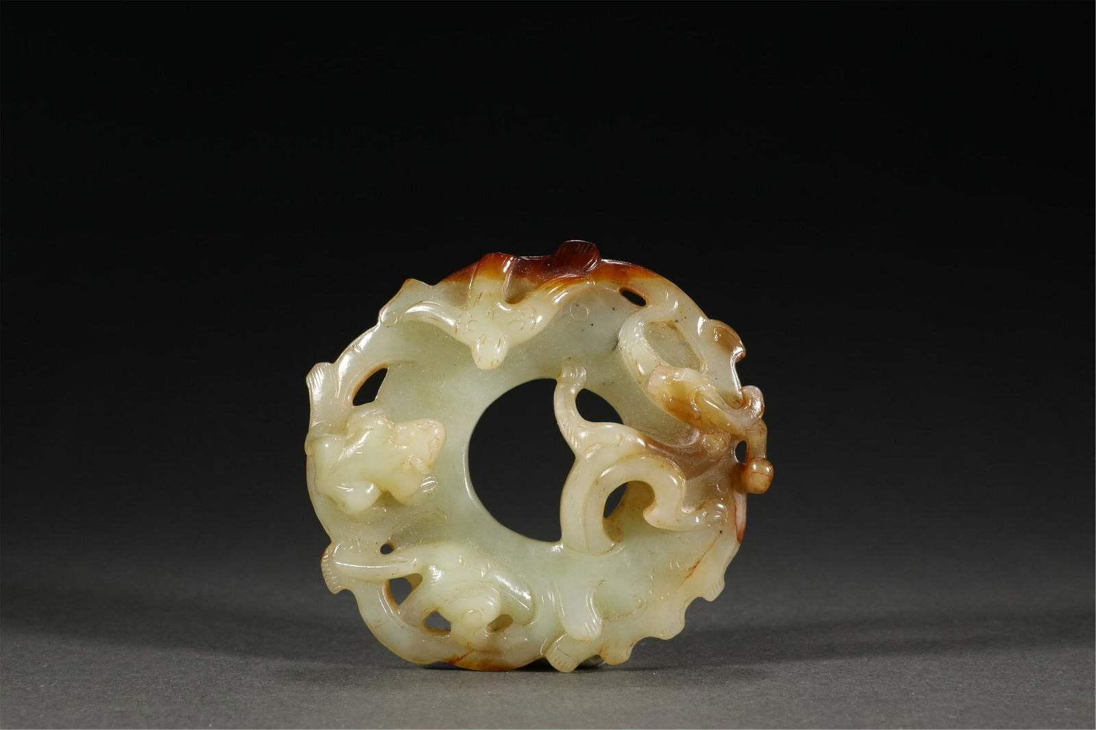 A CHINESE JADE DRAGON JADE PENDANT (1 of 6)