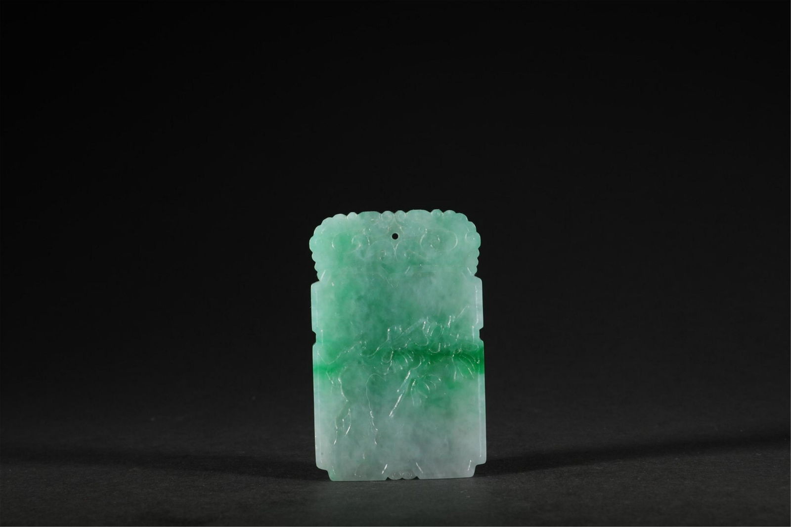 A CHINESE JADEITE FLOWERS PLAQUE (1 of 9)