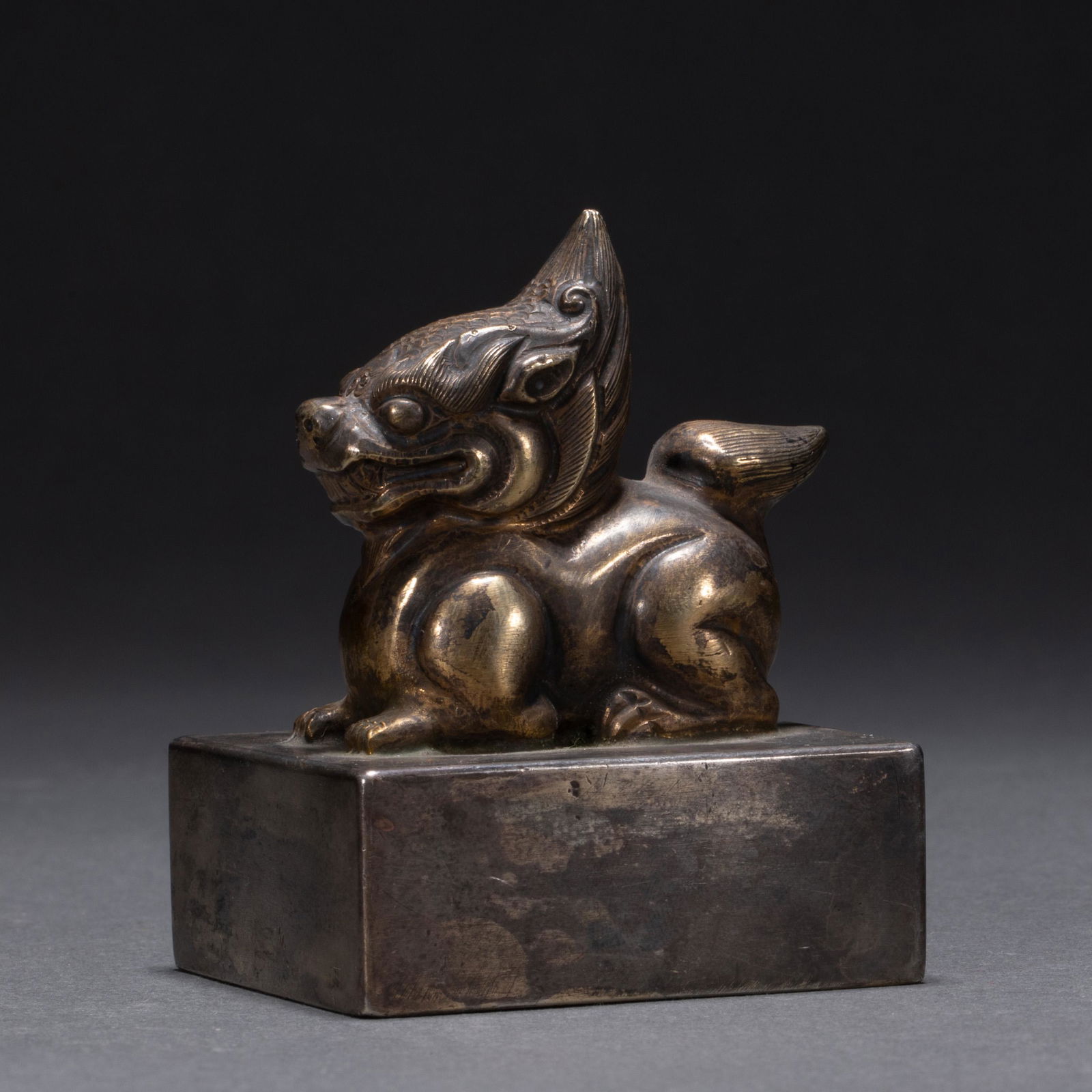 A CHINESE SILVER SEAL (1 of 8)