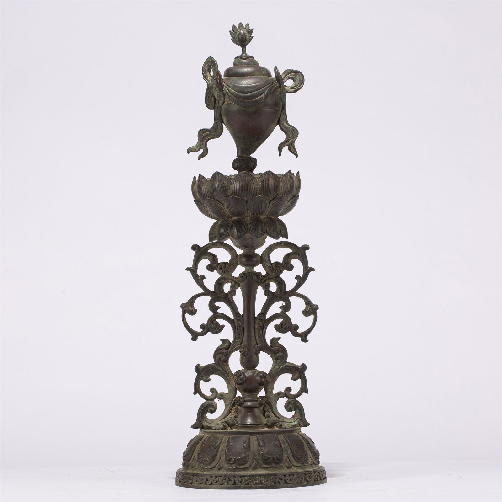A CHINESE BRONZE BUDDHIST UTENSILS (1 of 8)