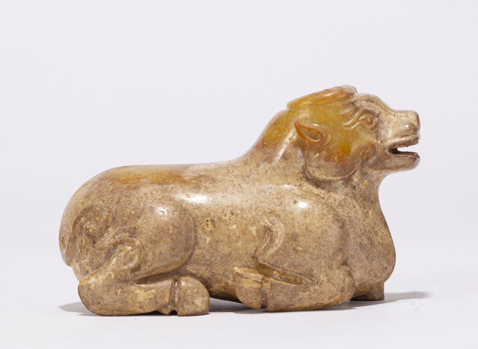 A CHINESE JADE BEAST CATTLE (1 of 8)