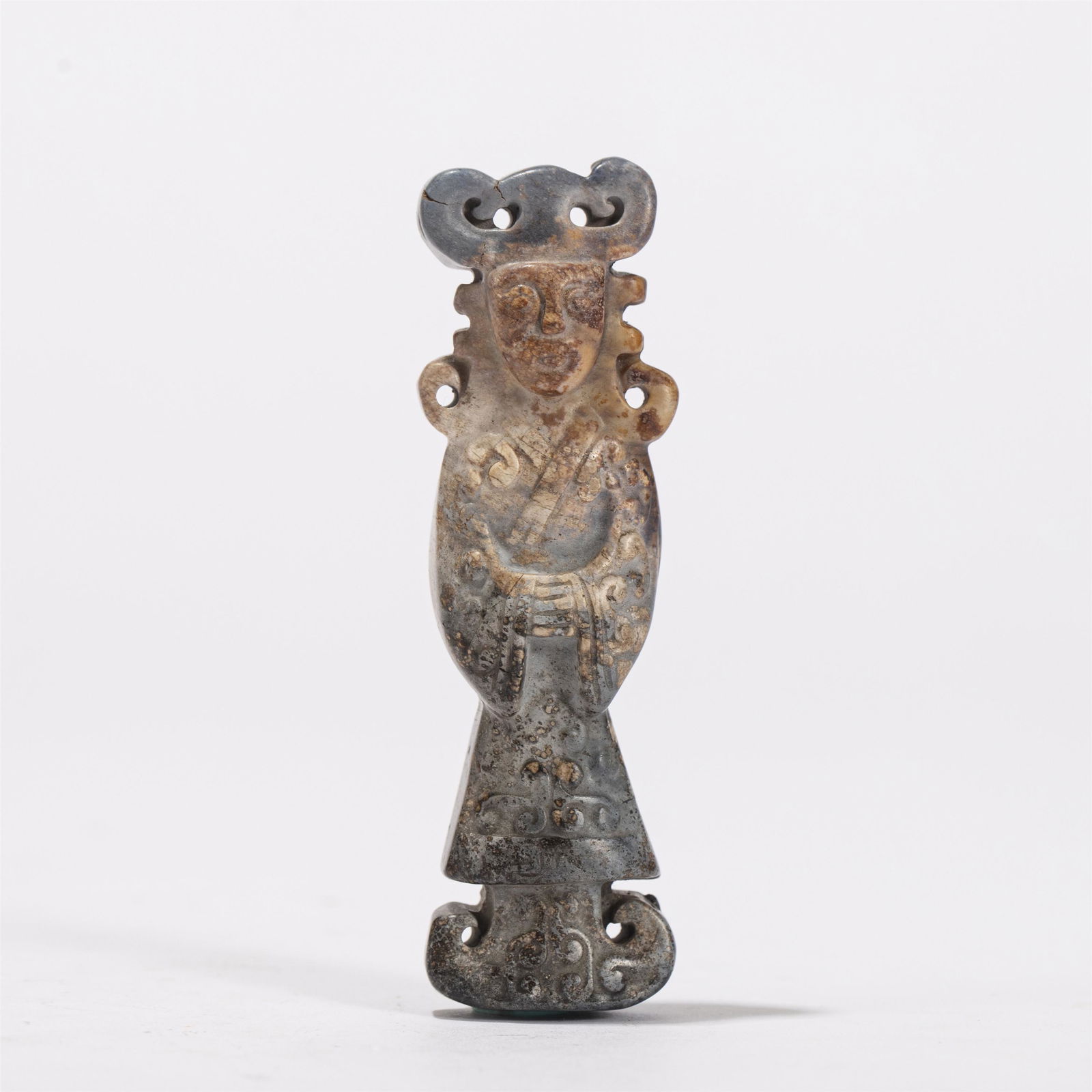 A CHINESE JADE FIGURE ORNAMENTS (1 of 10)