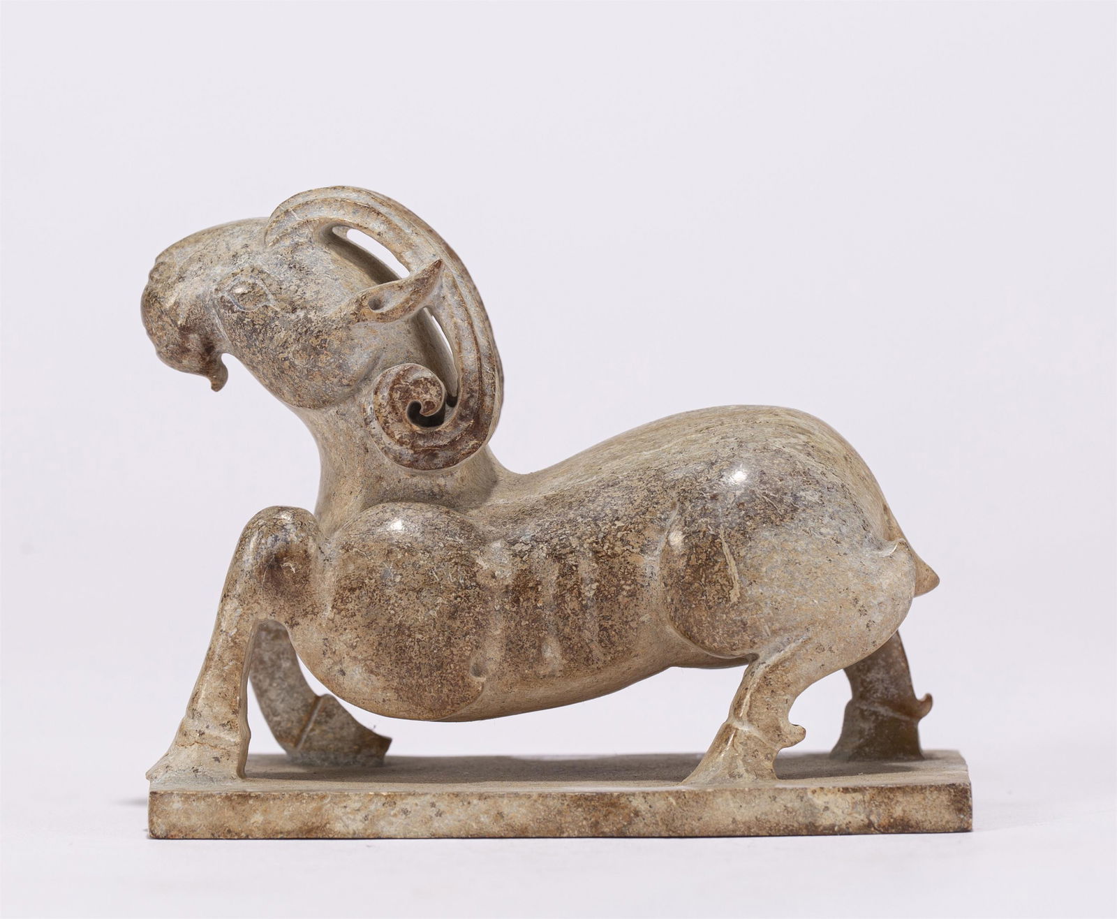 A CHINESE JADE BEAST RAM (1 of 10)