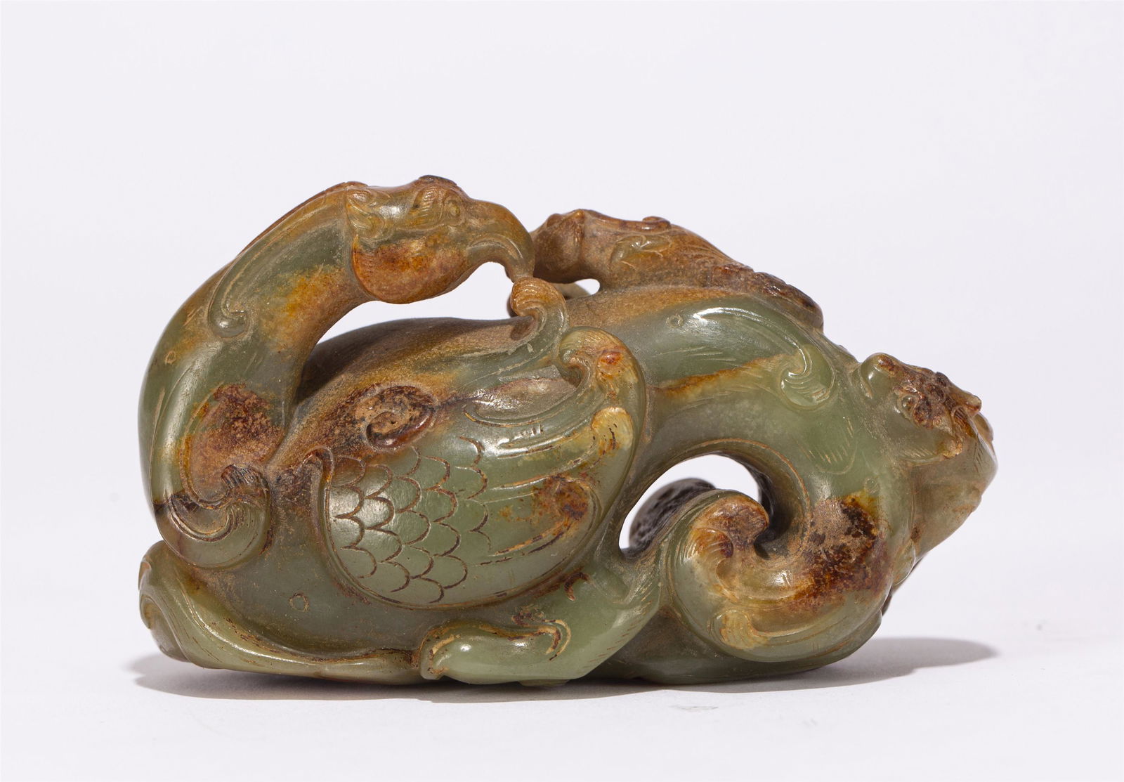 A CHINESE JADE BEAST ORNAMENTS (1 of 9)