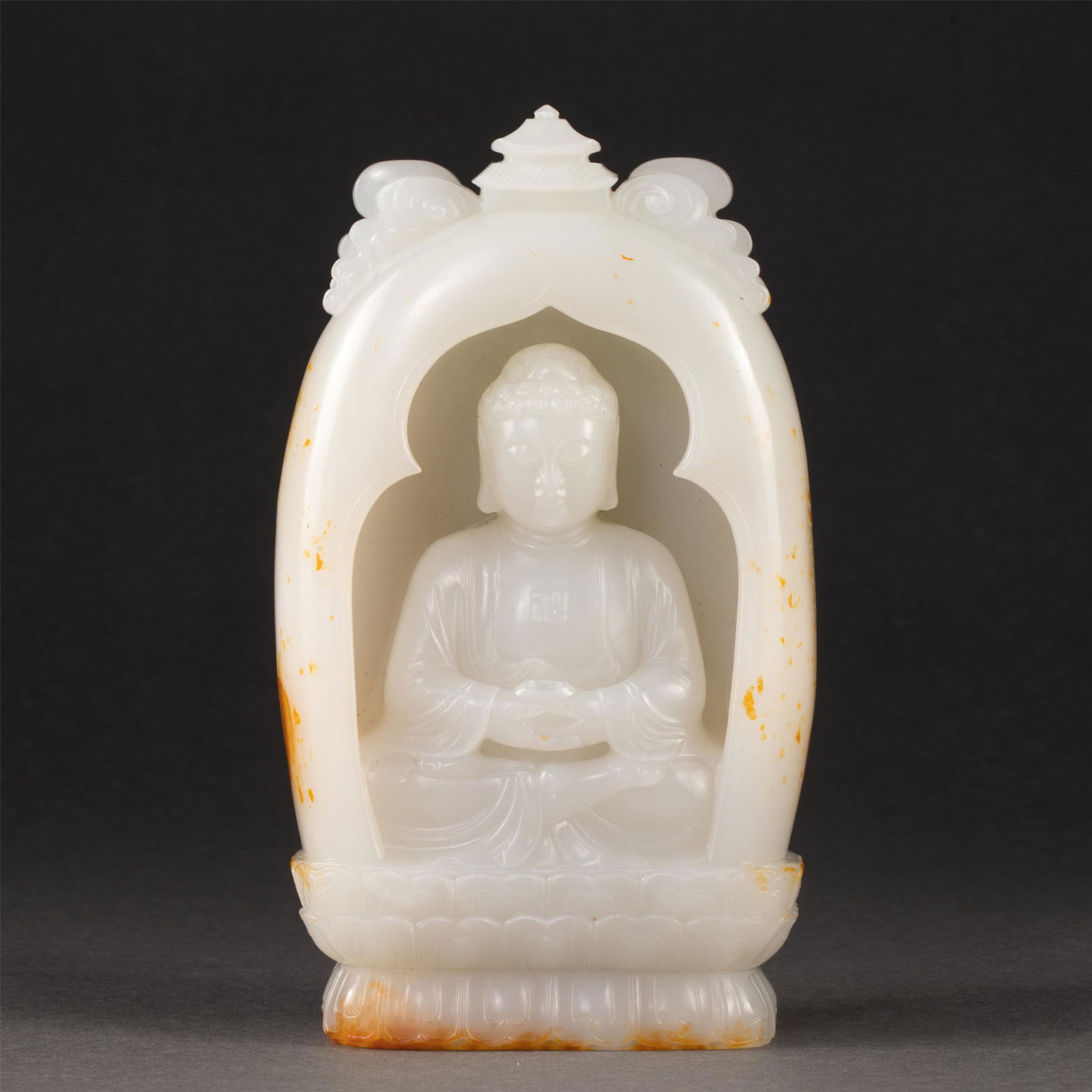 A CHINESE JADE FIGURE OF BUDDHA STATUE (1 of 10)