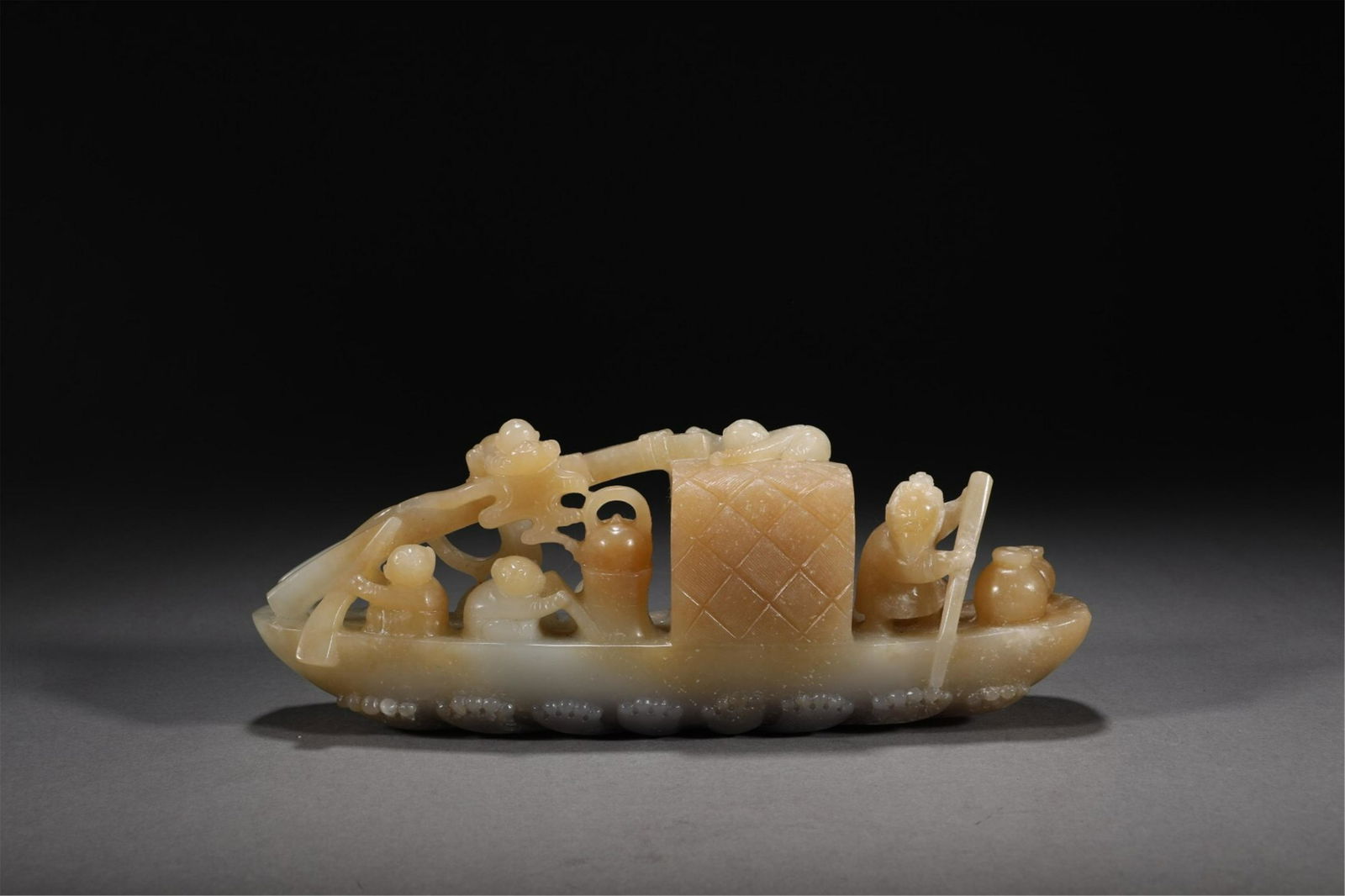 A CHINESE JADE FIGURE STORY ORNAMENTS (1 of 9)