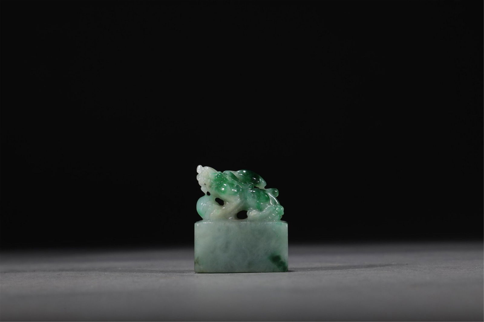 A CHINESE JADEITE PIXIU SEAL (1 of 6)