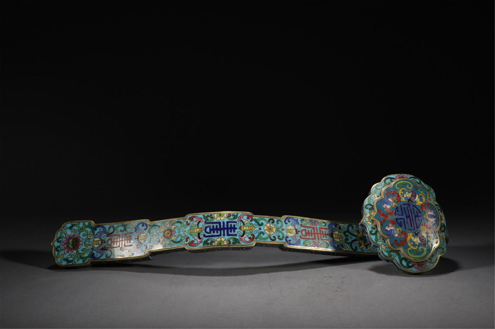 A CHINESE CLOISONNE RUYI ORNAMENTS (1 of 9)
