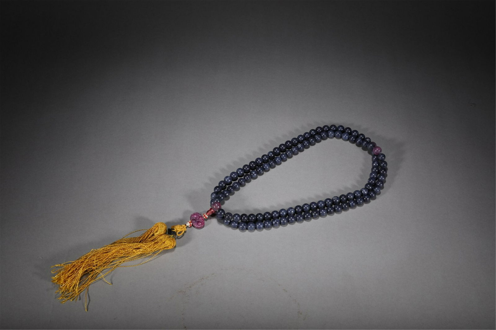 A CHINESE SAPPHIRE BUDDHIST BEADS (1 of 9)