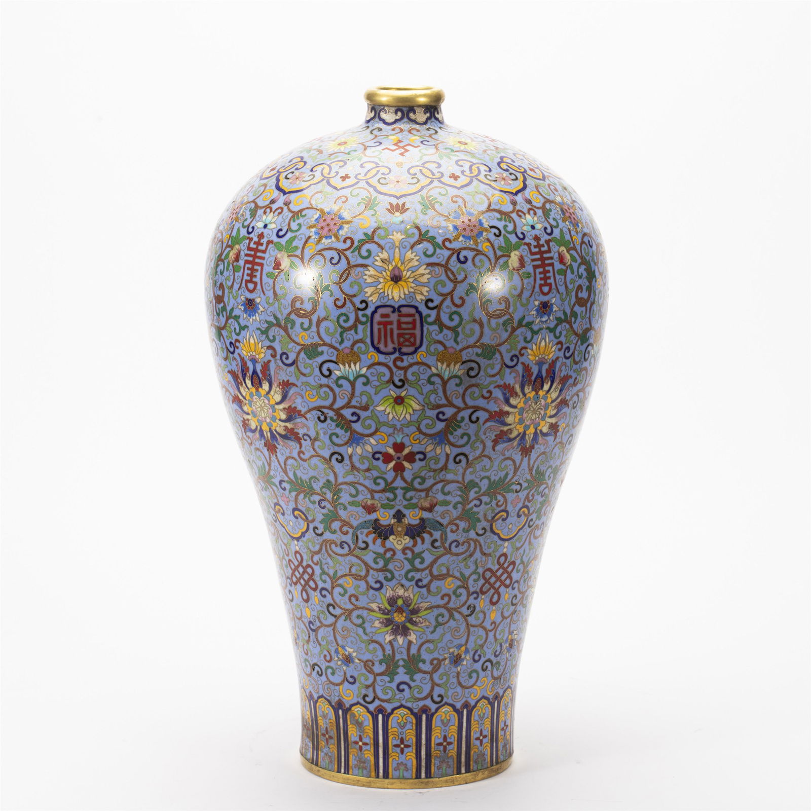 A CHINESE GILT BRONZE CLOISONNE VASE Oct 08, 2022 AZP Art Gallery in AZ