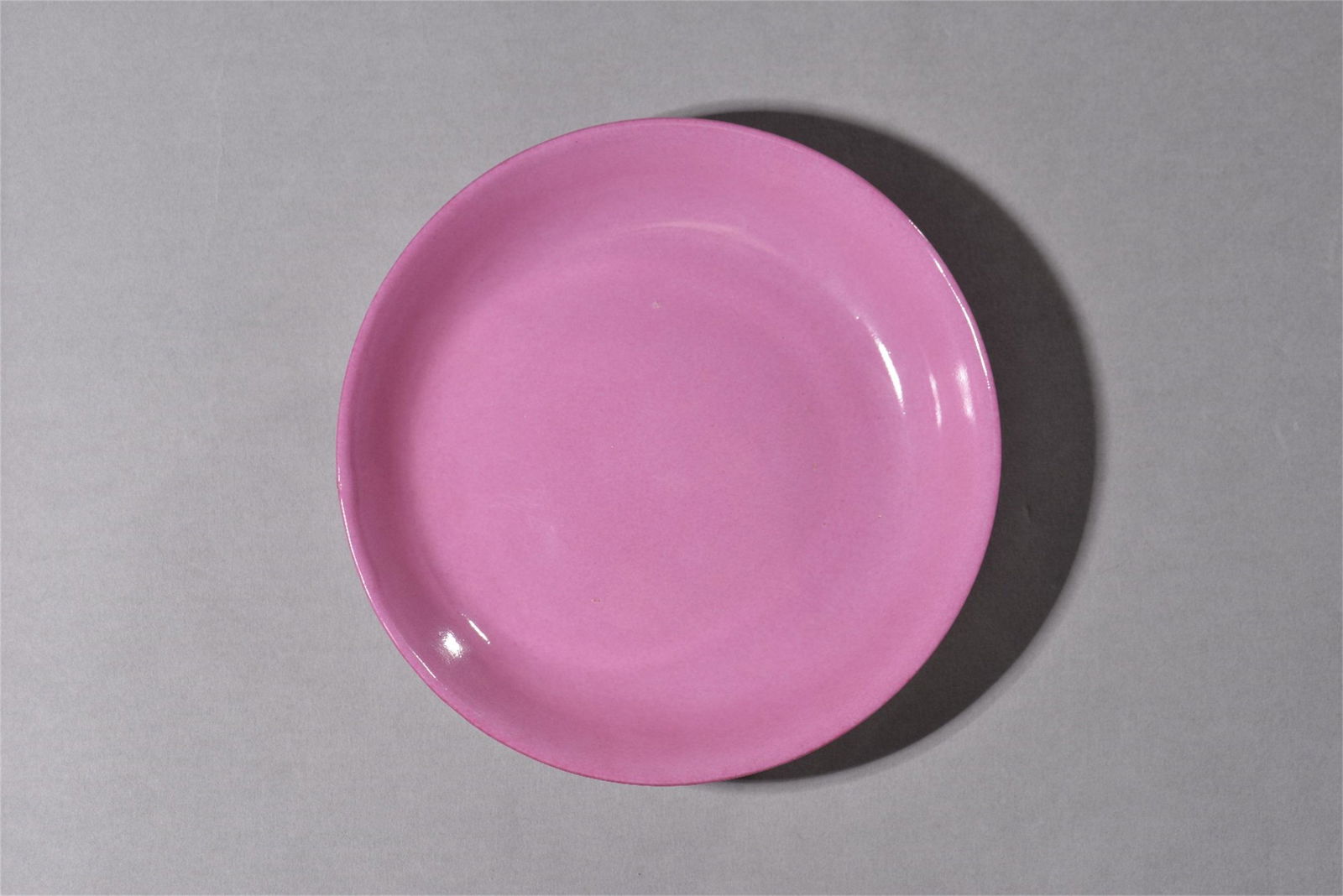 A Chinese Red Glazed Porcelain Plate (1 of 6)