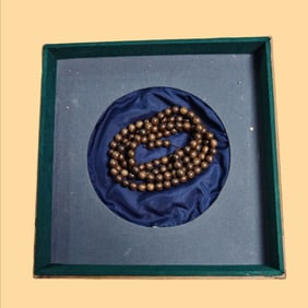 A Chinese Carved Agar-Wood Prayers Beads