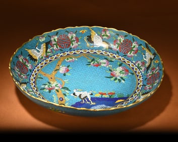 A Chinese Cloisonné Plate