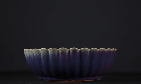 A Chinese Jun-Type Glazed Porcelain Brush Washer